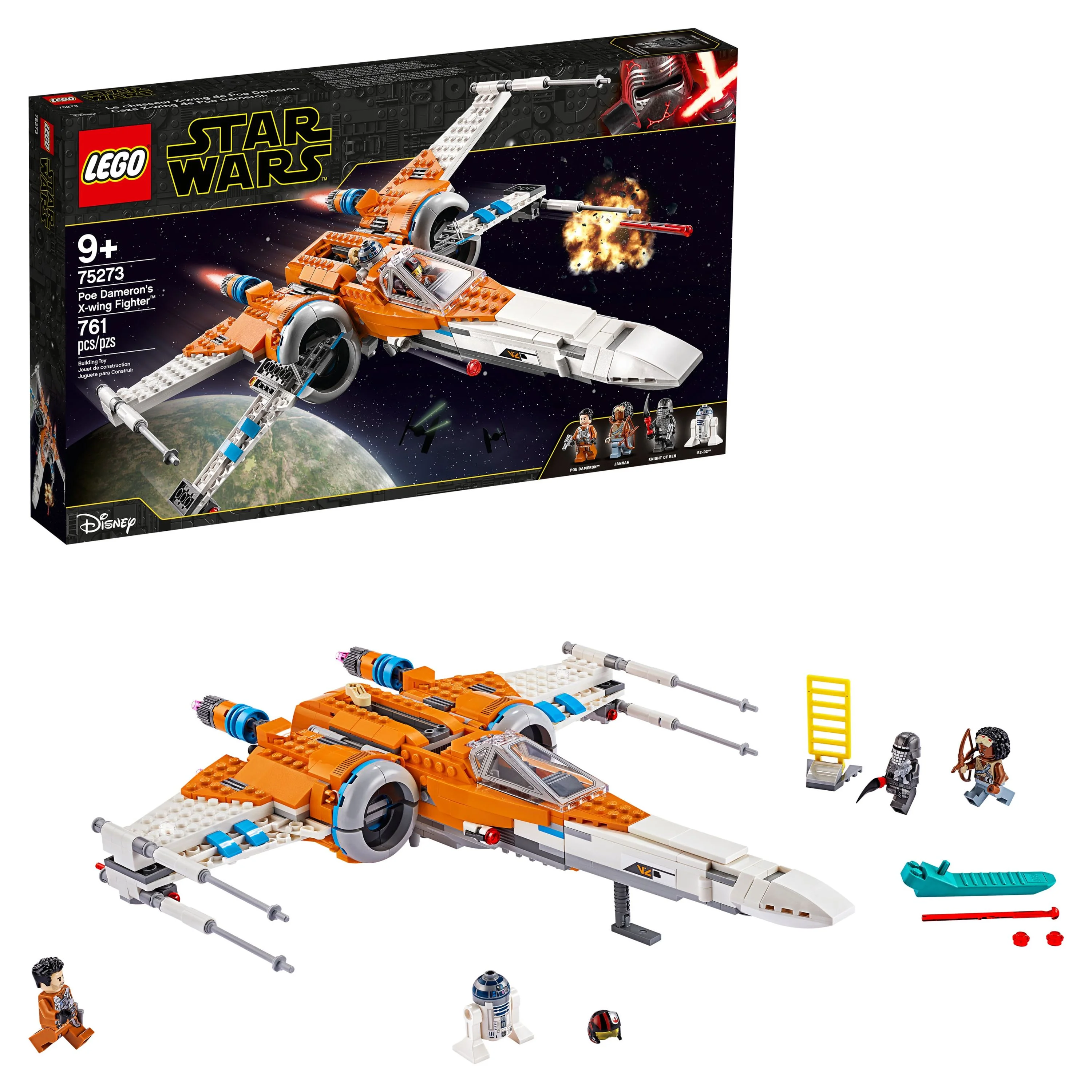 LEGO 75273 Star Wars Poe Dameron’s X-wing Fighter Building Kit, 761 Pieces