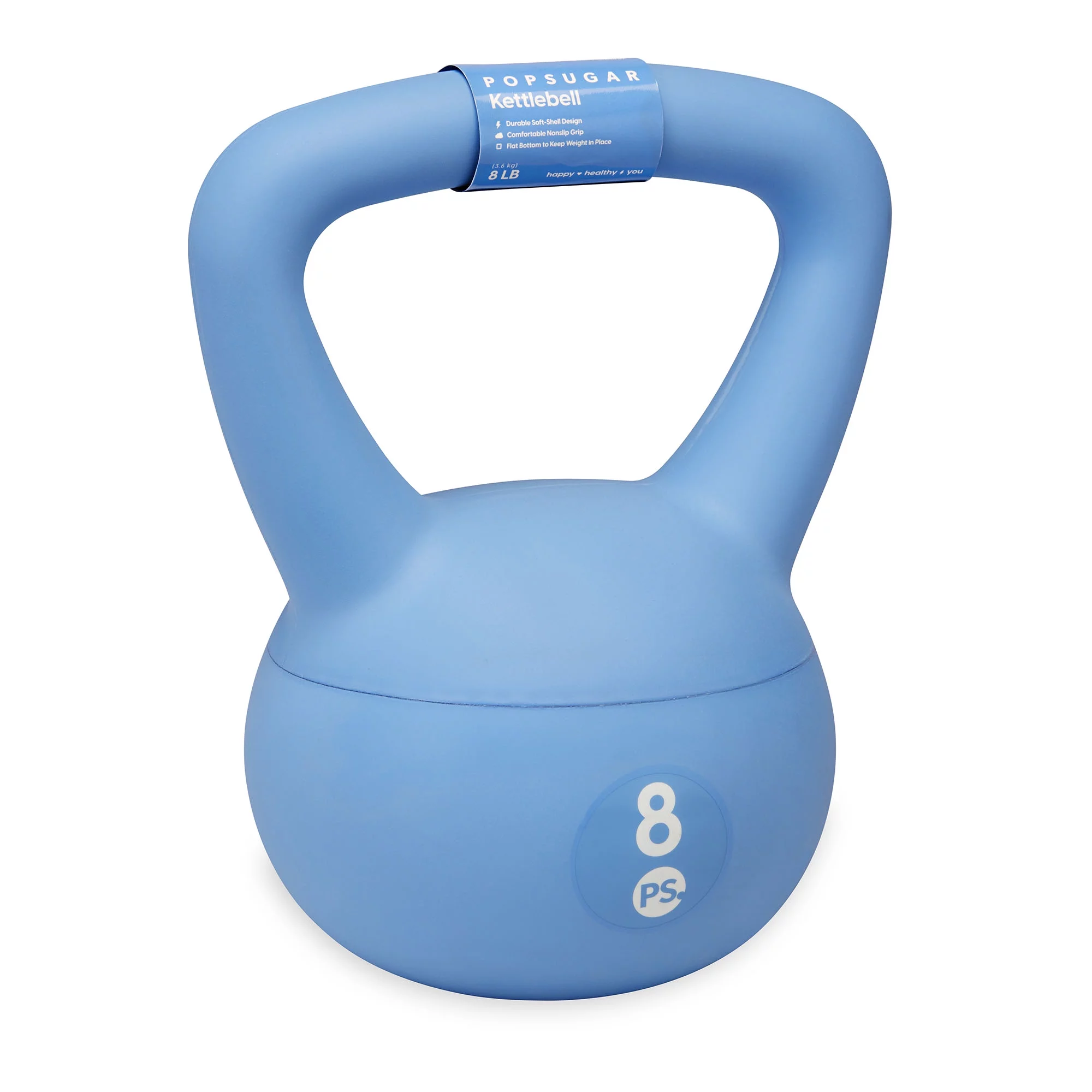 POPSUGAR 8lb Soft-Shell Kettlebell, Periwinkle