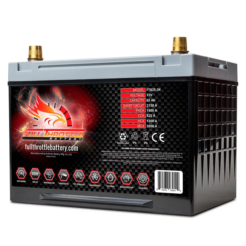 Full Throttle FT825-34 Group 34 AGM Battery