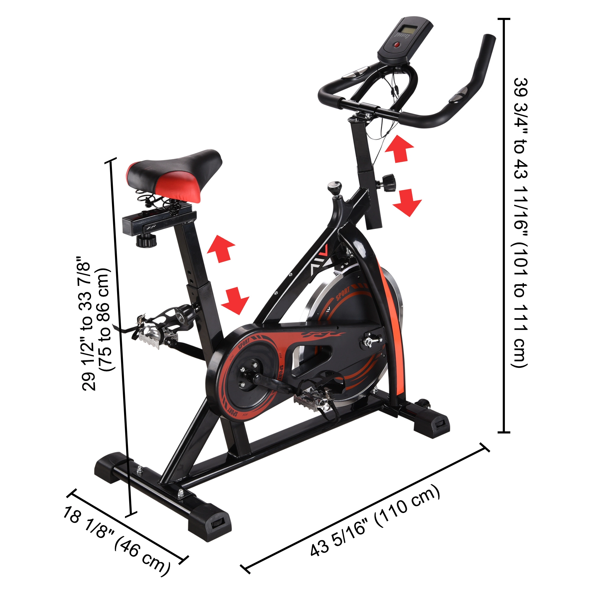 FEIKUQI Foldable Exercise Bike, Folding Stationary Upright Indoor Cycling Exercise Bike, Indoor Exercise Equipment, Black