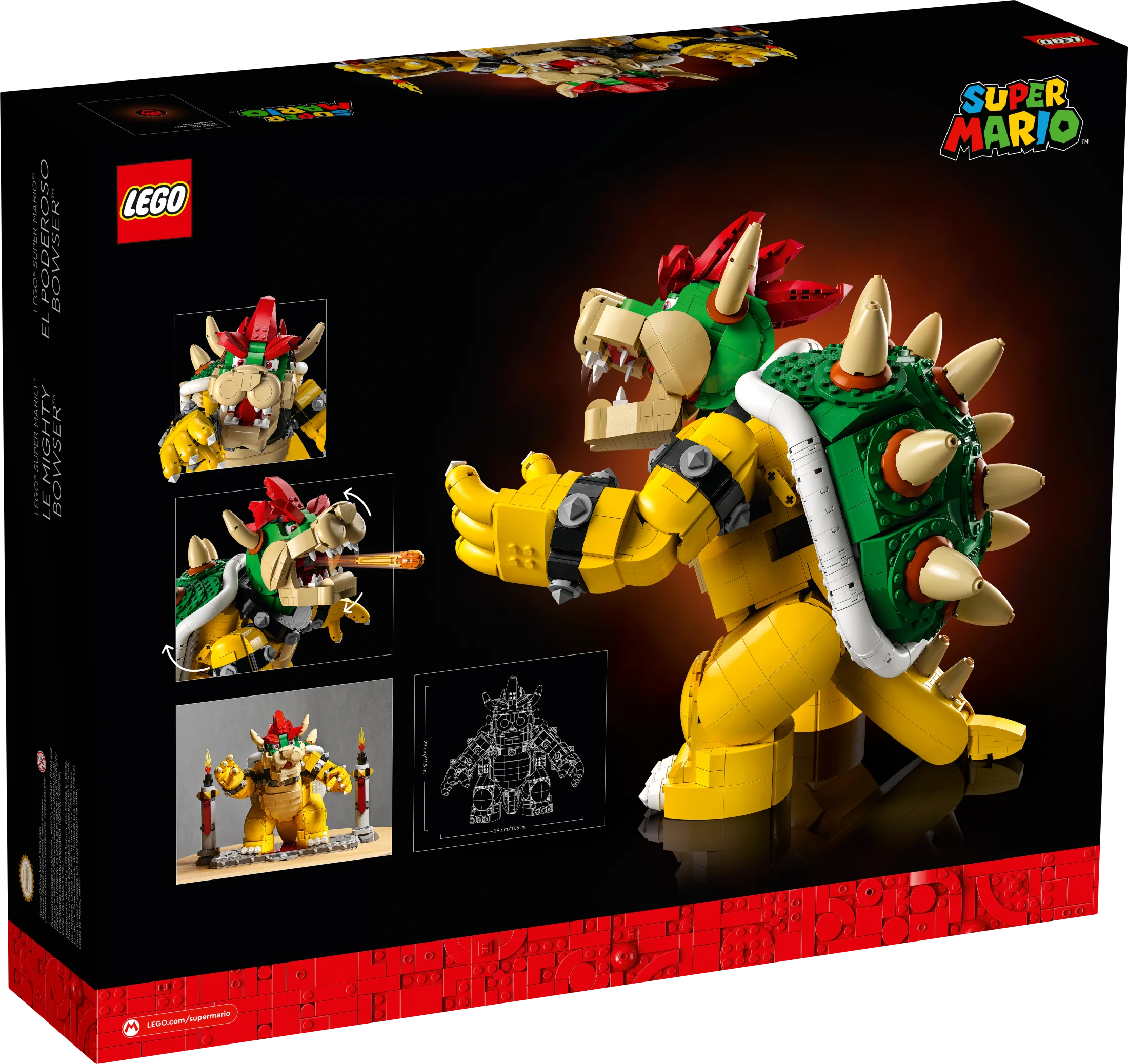 LEGO Super Mario The Mighty Bowser, 3D Build and Display Kit, Collectible Posable Character Figure with Battle Platform, Video Game Toy Idea for Fans of Super Mario Bros, 71411