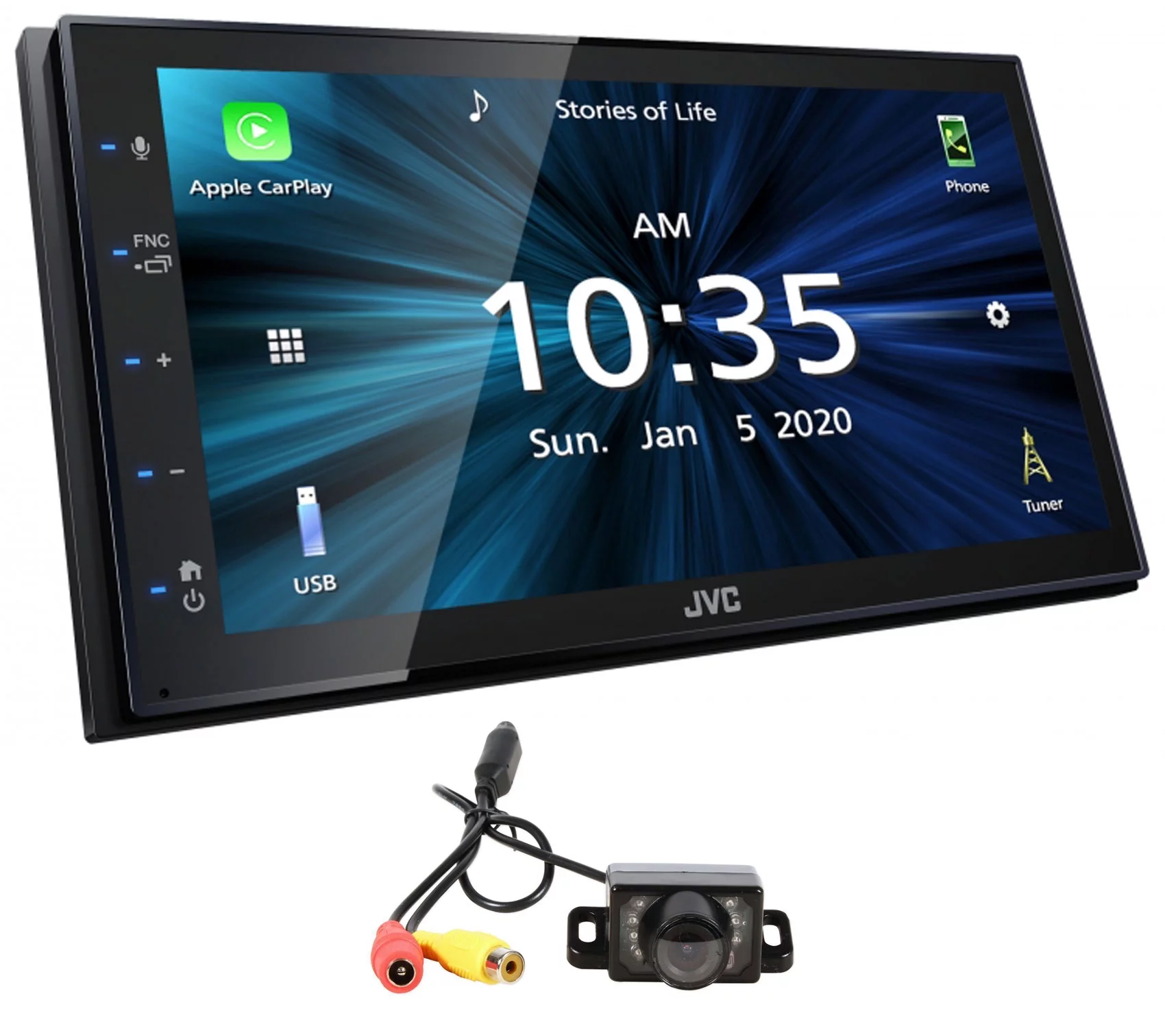 JVC KW-M560BT 6.8″ Bluetooth Digital Media Car Play/Android Auto Receiver+Camera