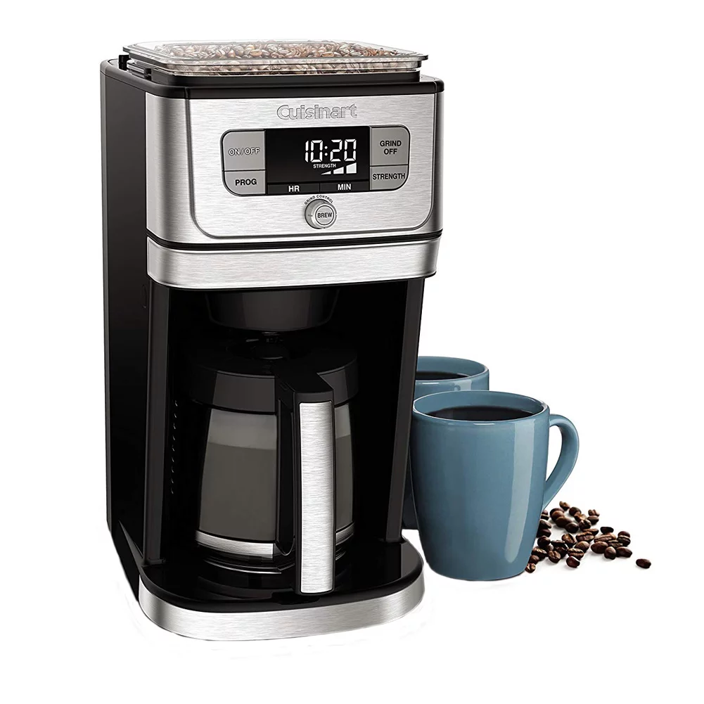 Cuisinart Grind & Brew 10 Cup Burr Coffeemaker, Silver, DGB-850