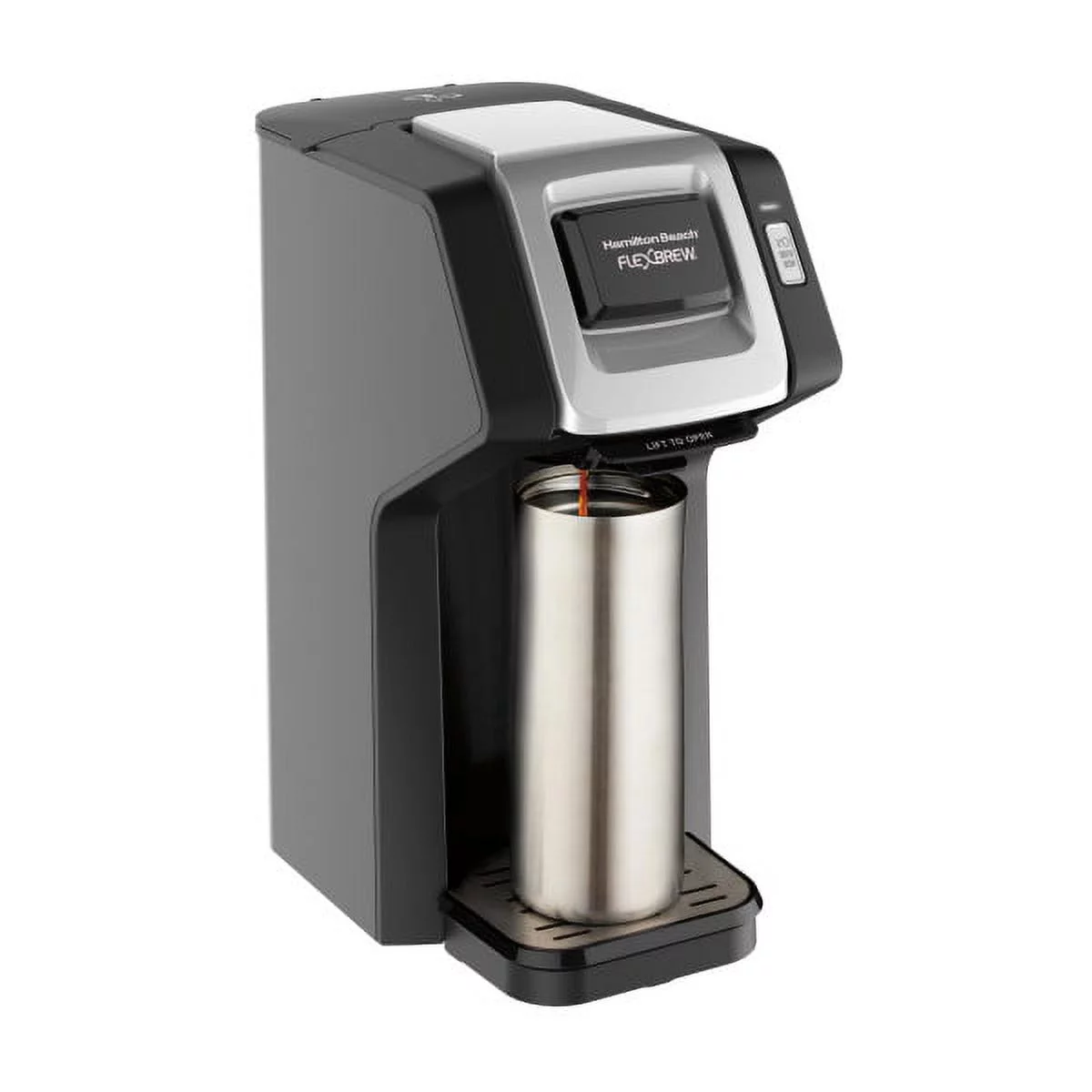 Hamilton Beach Single Serve Flexbrew Coffee Maker, Compatible with Single Serve Pods or Ground Coffee, Programmable, Model 49952