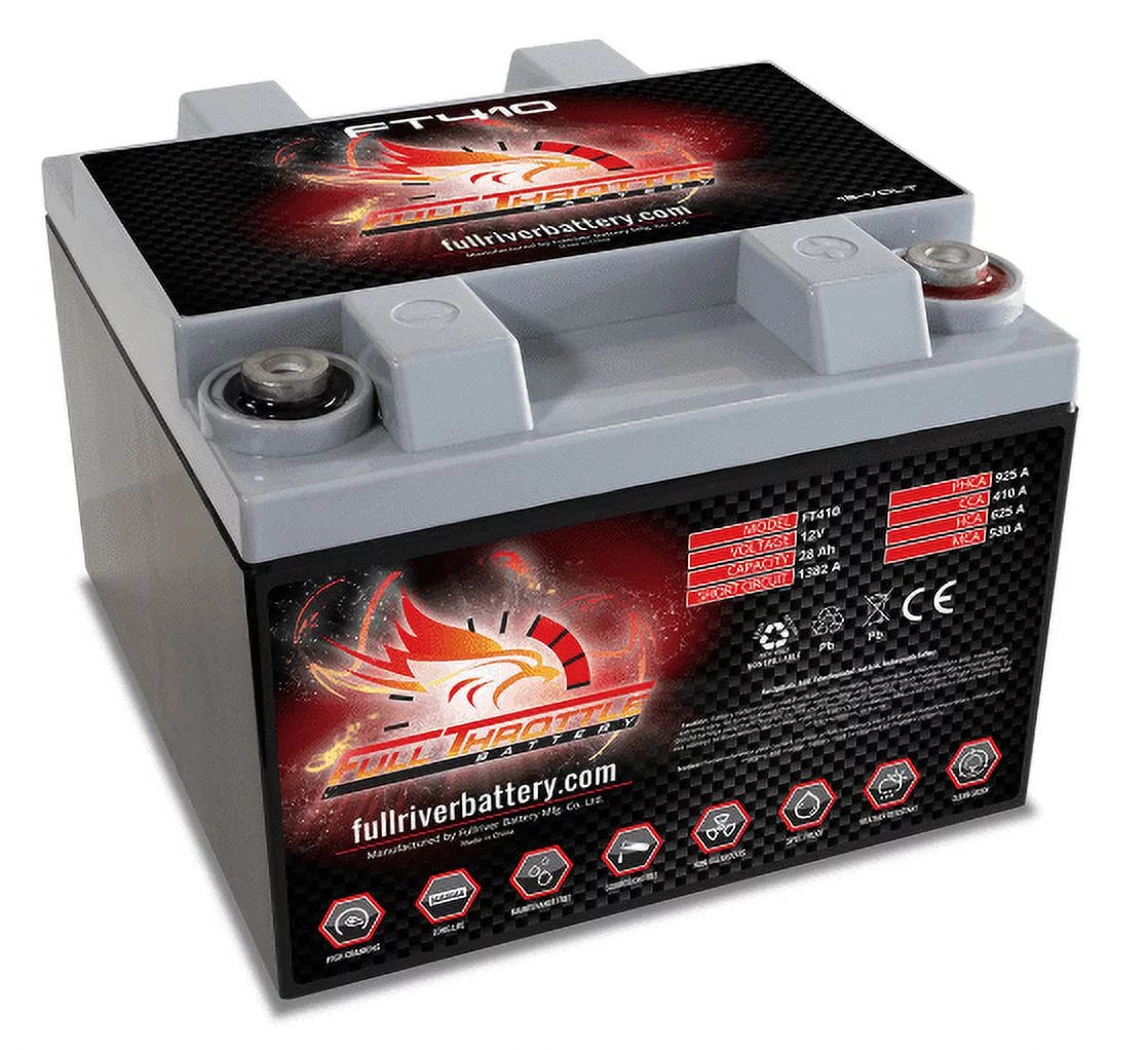 Full Throttle (Fullriver) FT410 High Capacity Dual Purpose AGM Battery (Right Positive)