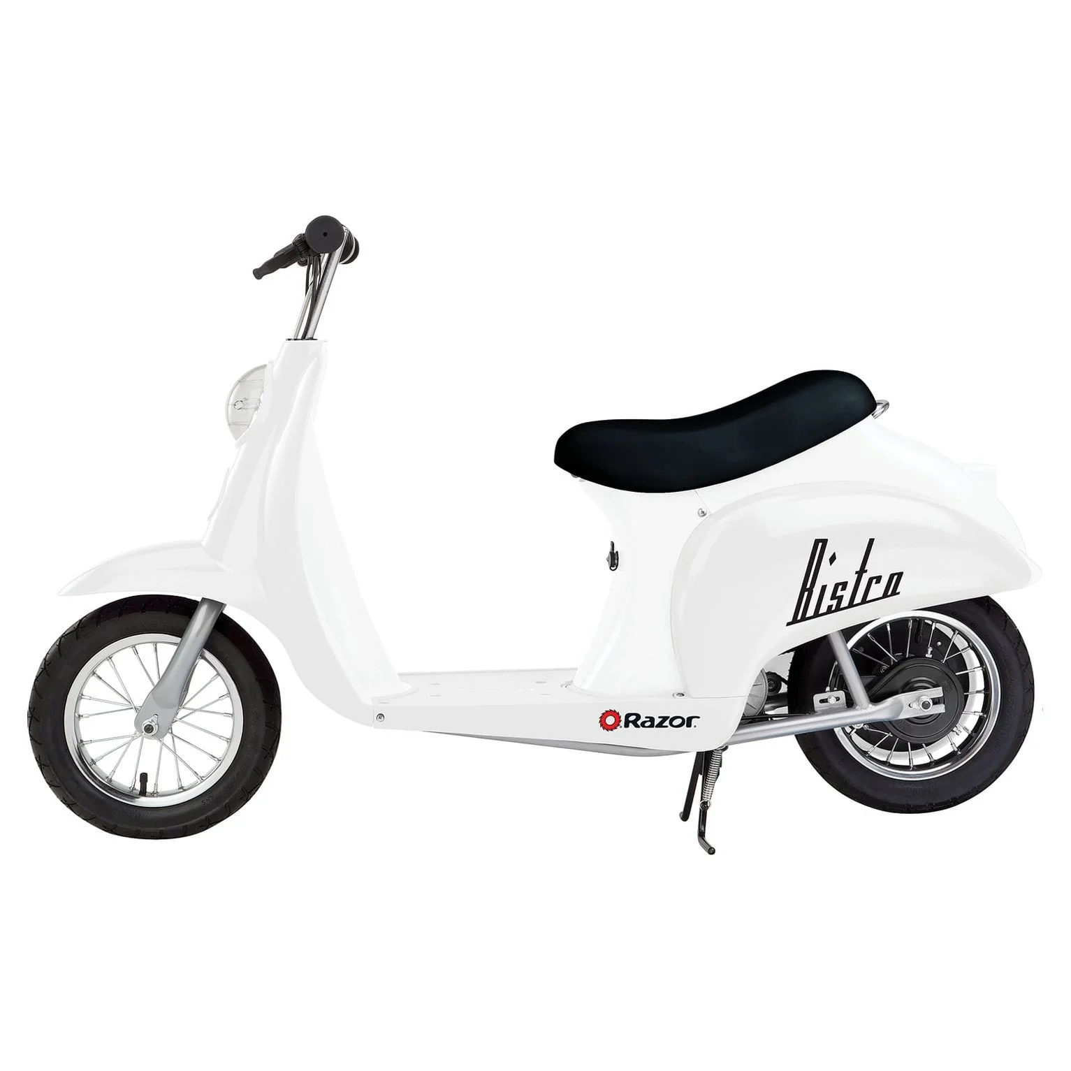 Razor Pocket Mod Electric Scooter – Bistro White, 24V Euro-Style Powered-Ride On, Vintage-Inspired Design, Underseat Hidden Storage, Up to 15 mph, Unisex