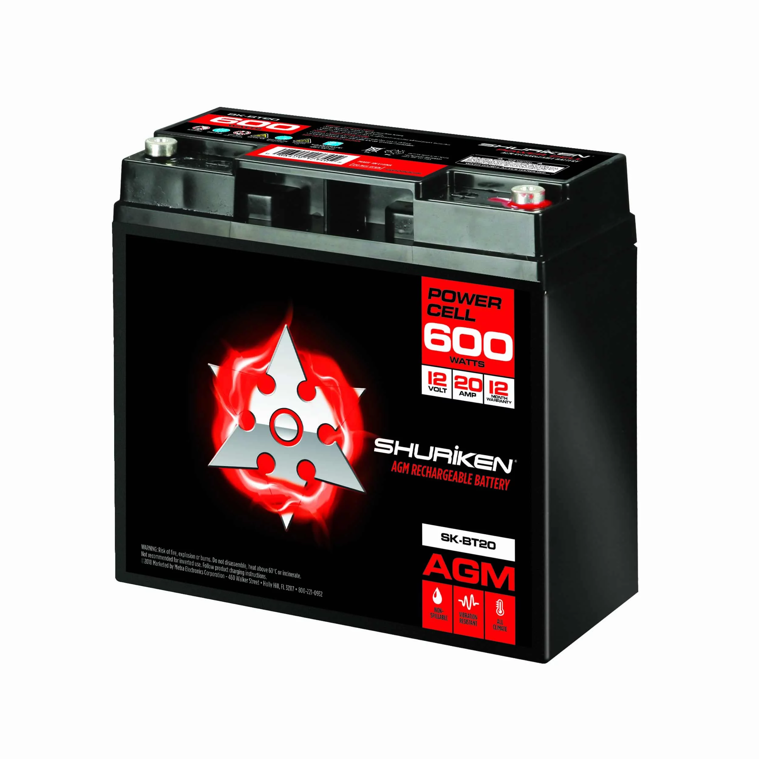 Shuriken SK-BT20 Compact Size AGM 12V Battery