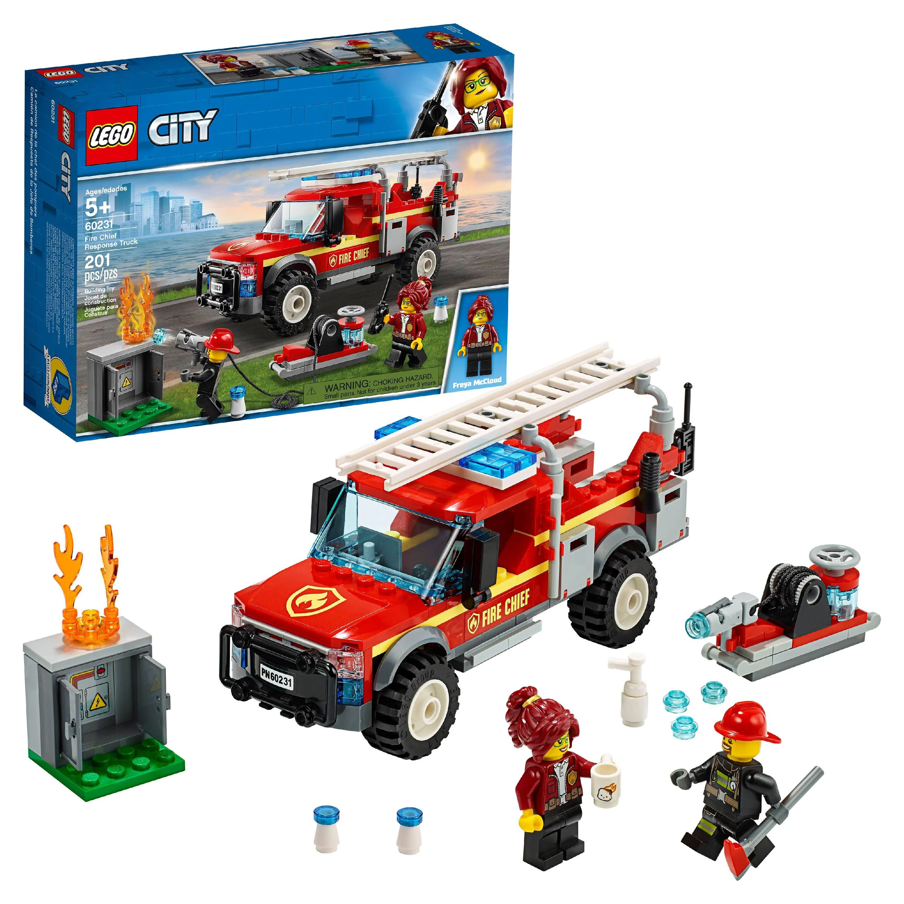 LEGO City Fire Chief Response Fire Truck 60231 Fire Rescue Building Set