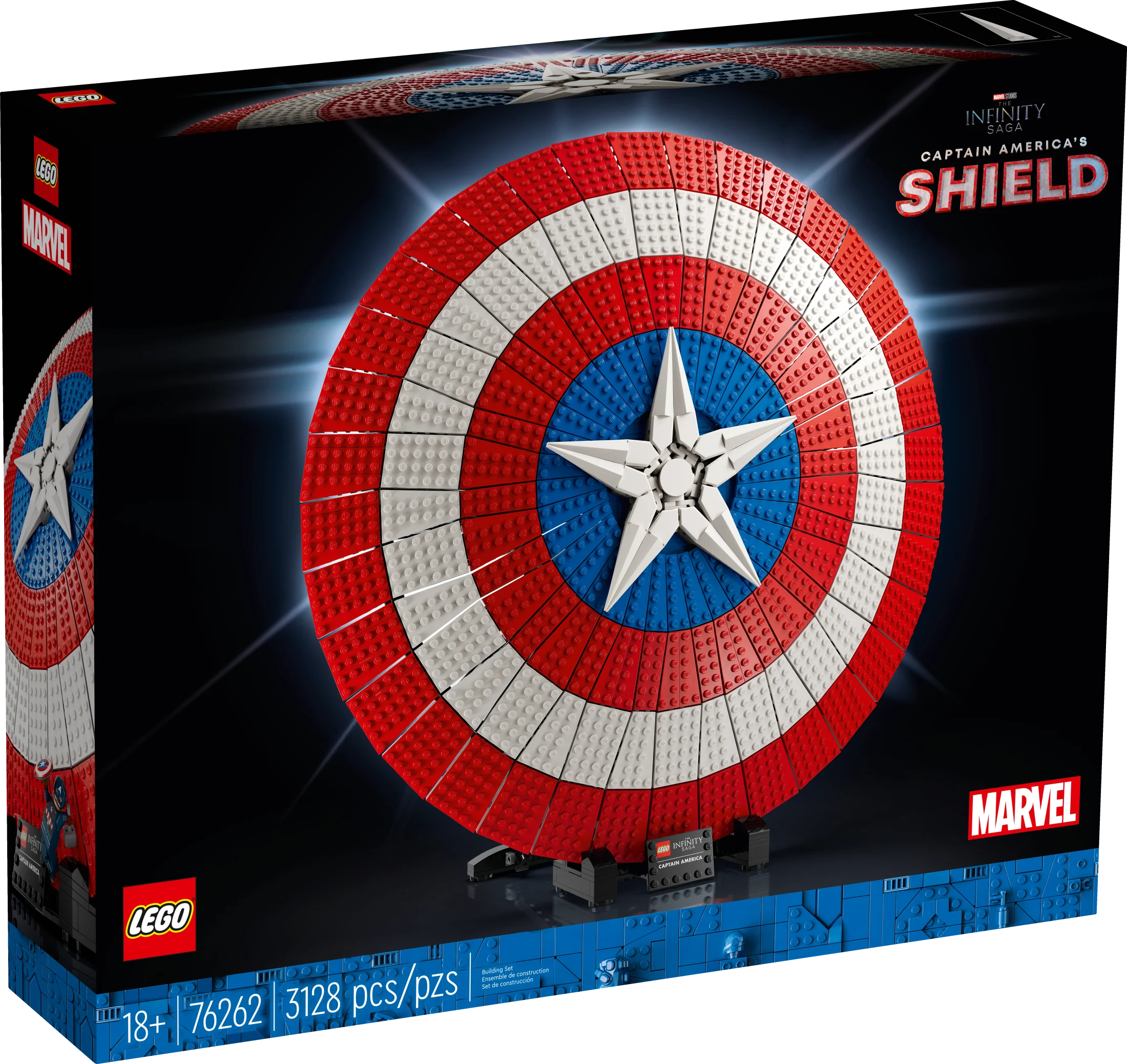 LEGO Marvel Captain America’s Shield 76262 Model Kit for Adults, Collectible Replica of Captain America’s Iconic Shield, this Disney Marvel Building Set for Adults Makes a Great Holiday Gift