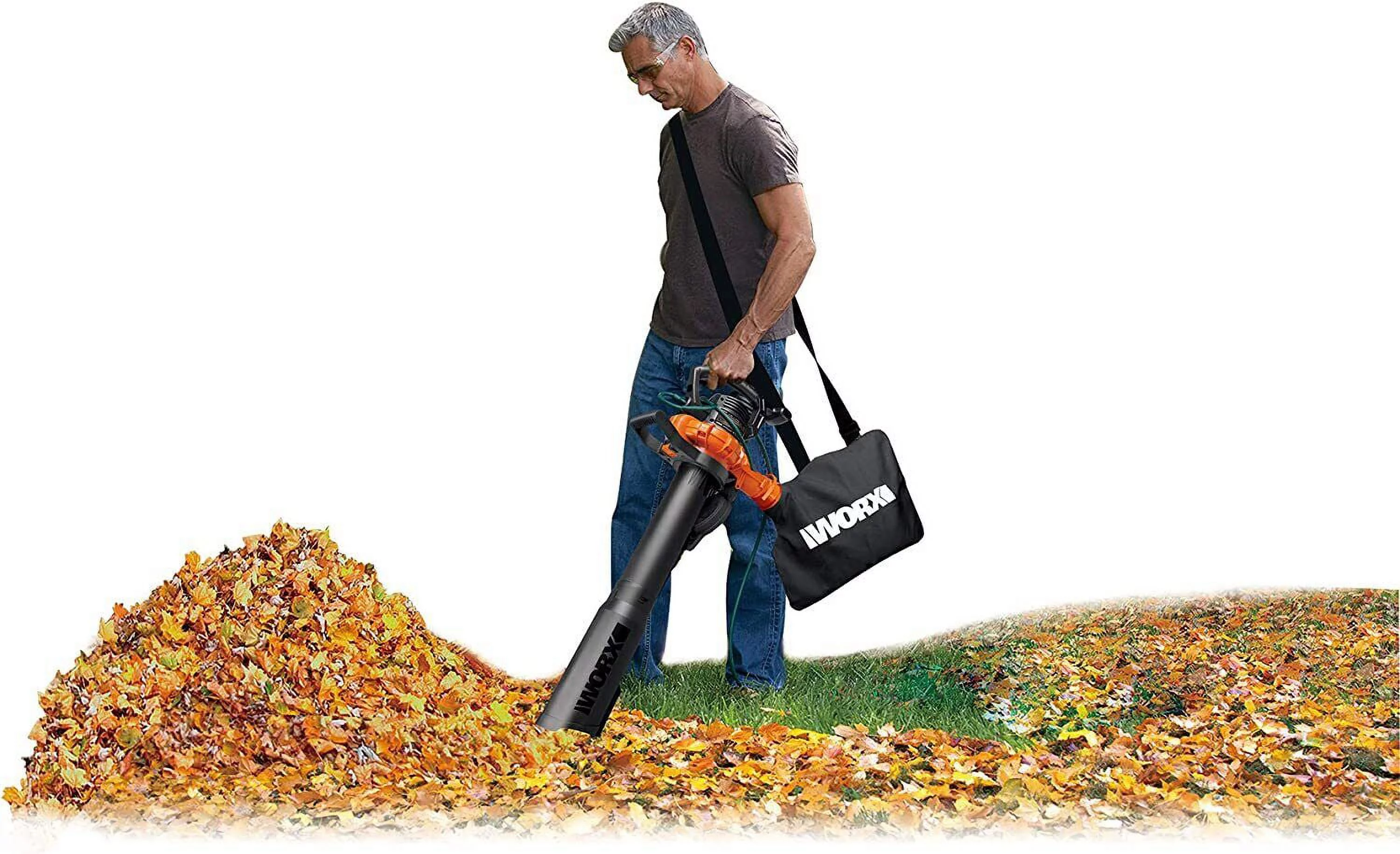 Worx WG518 12 Amp 2-Speed Leaf Blower, Mulcher & Vacuum