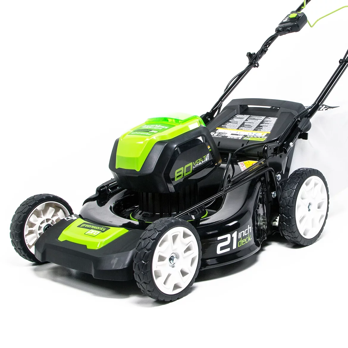 Greenworks 21″ 80 Volt Battery Powered Self-Propelled Walk-Behind Mower