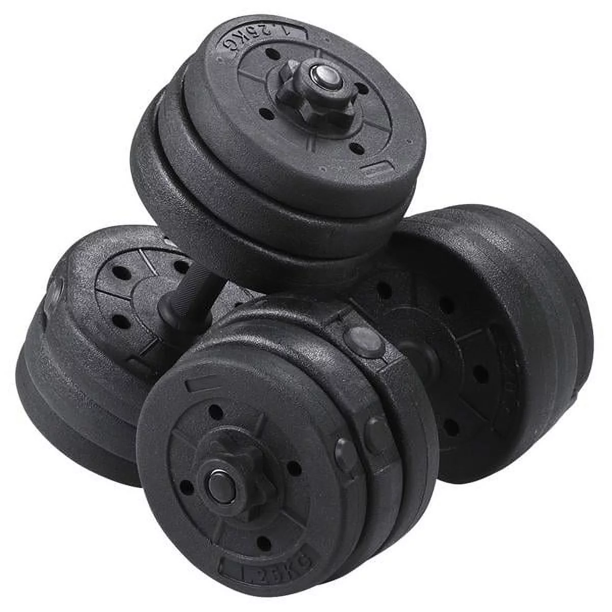 SmileMart Adjustable Dumbbell Set for Home and Gym Exercise, Black, 44 Lb