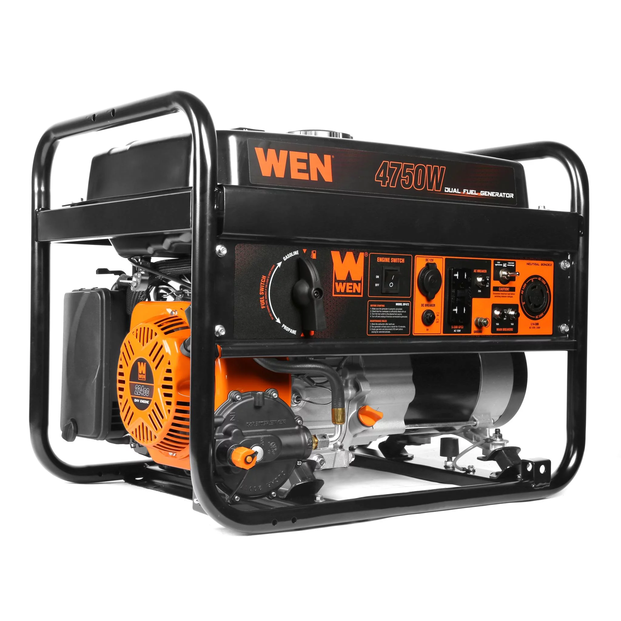 WEN 4750-Watt 120-Volt/240-Volt Dual Fuel Portable Generator