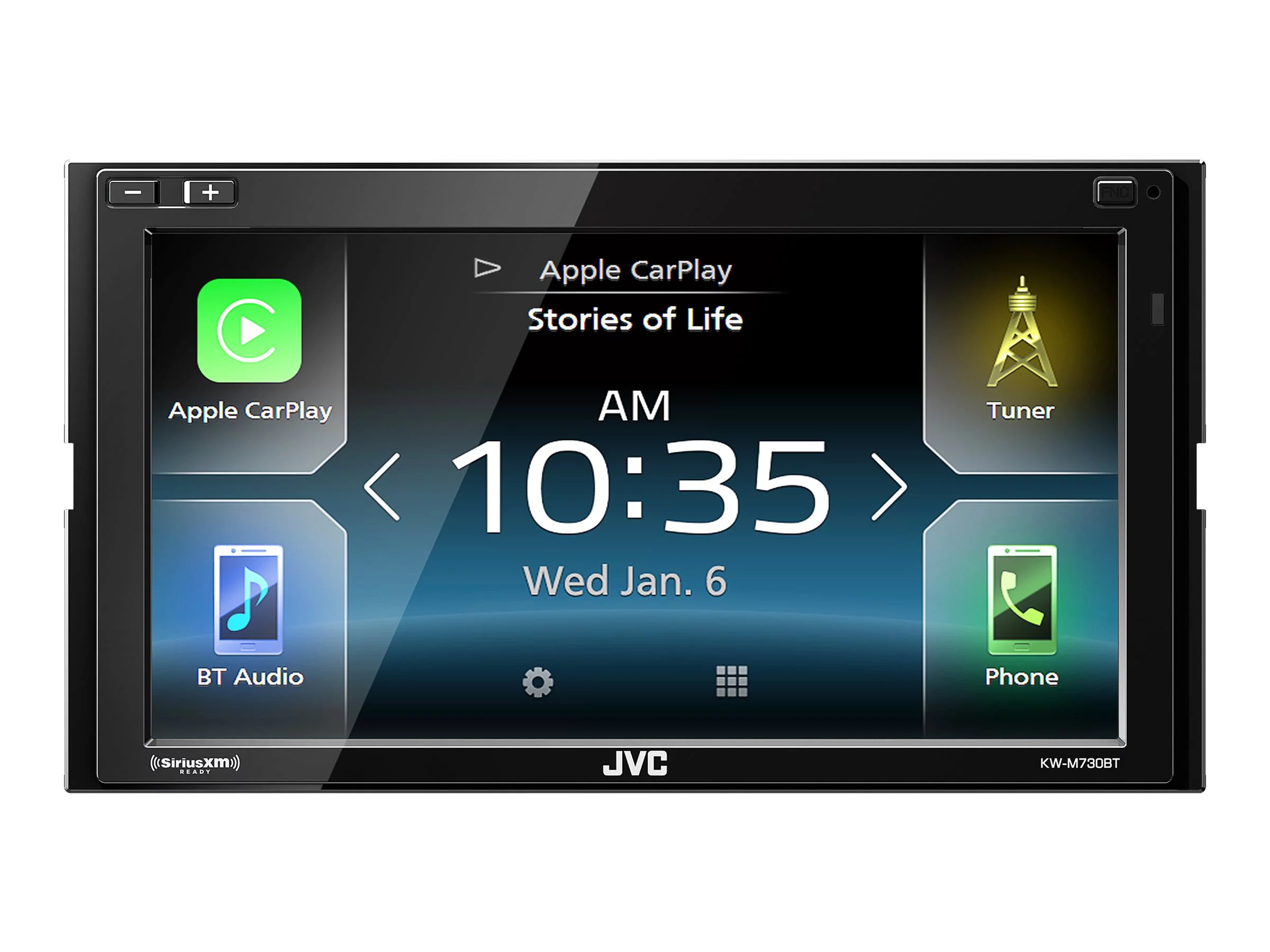 JVC KW-M730BT – Digital receiver – display – 6.8″ – touch screen – in-dash unit – Double-DIN