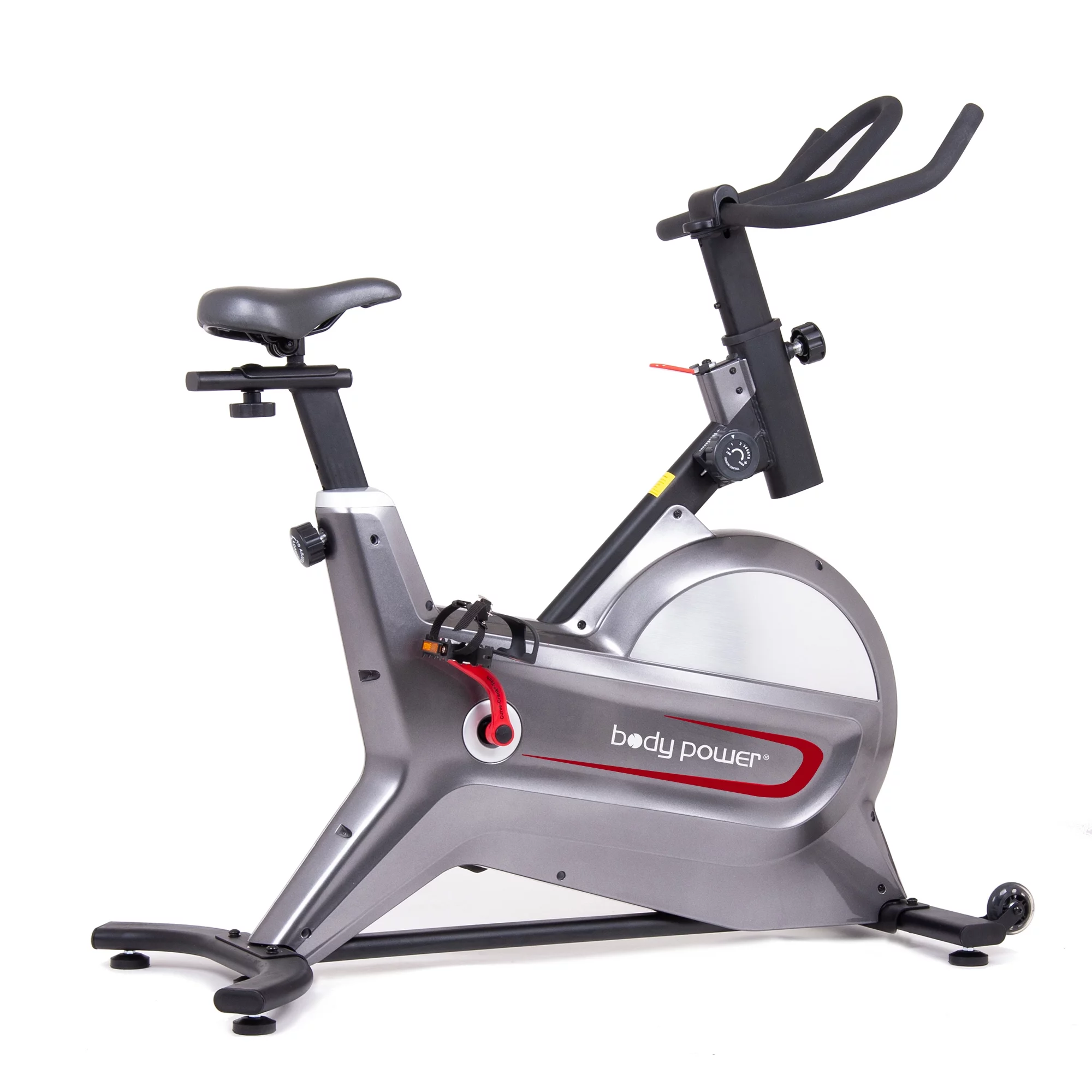 Body Power ERG8000 PRO Indoor Cycle Trainer Upright Bike, Curve-Crank Tech, Adjustable Tension, Max. Weight 250 Lbs.