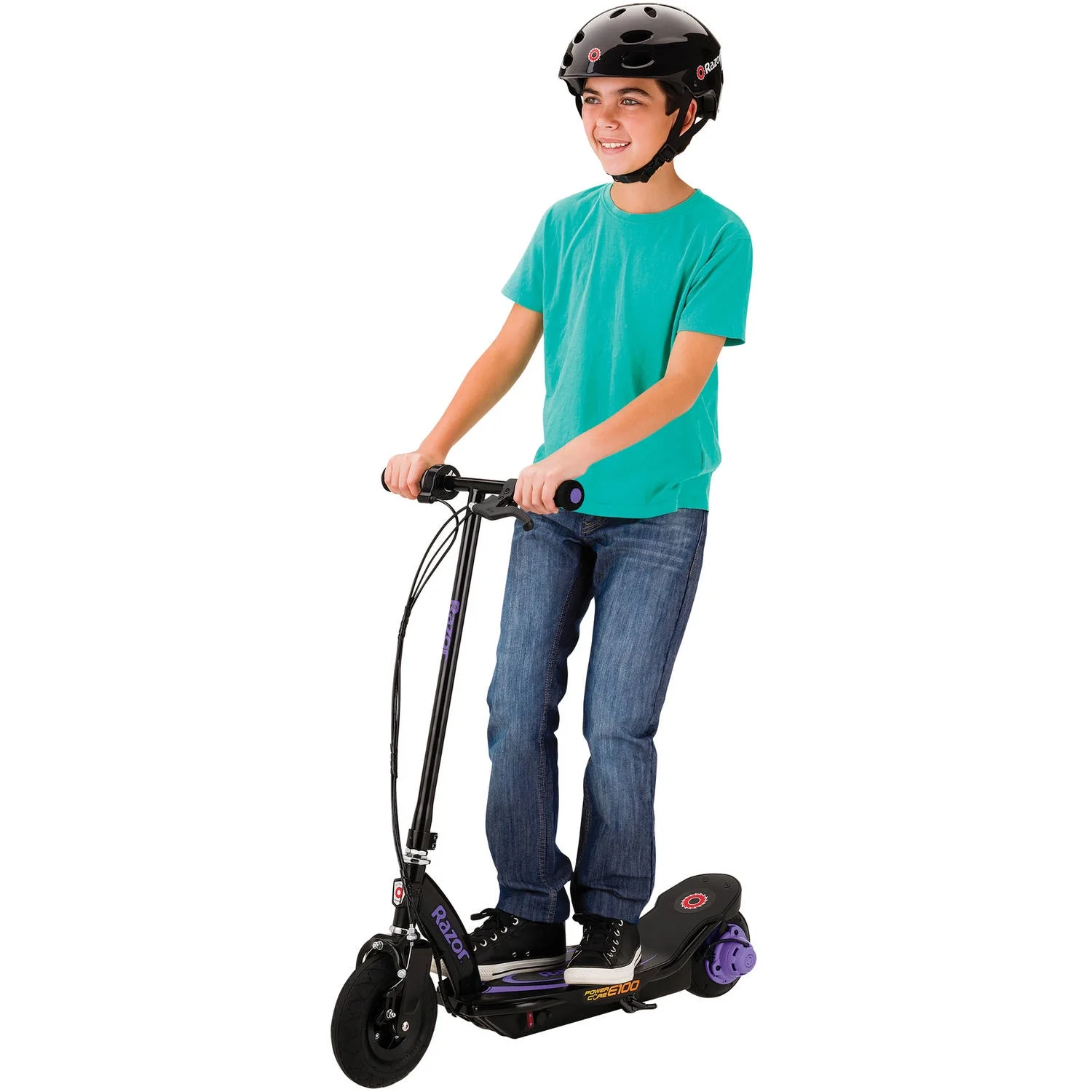 Restored Razor Power Core E100 Electric Hub Motor Scooter, Purple (Refurbished)