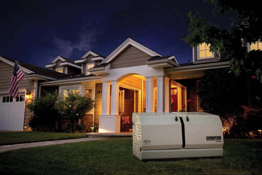 Champion Power Equipment 14Kw Axis Home Standby Generator System With 100 Amp Axis Automatic Transfer Switch