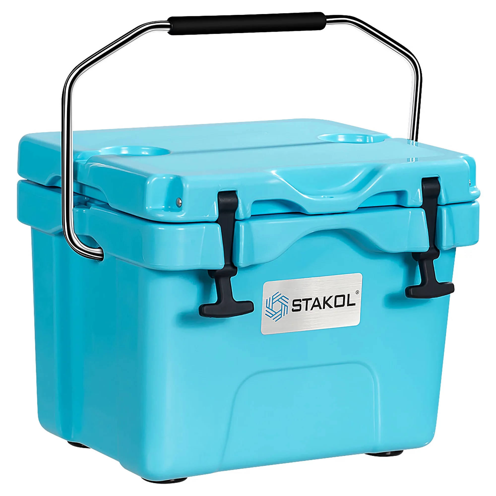 SKTAKOL 16 Quart Cooler Portable Ice Chest Leak-Proof 24 Cans Ice Boxfor Camping Blue