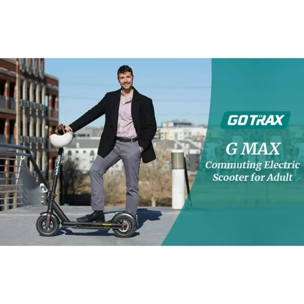 Gotrax GMAX Electric Scooter for adults, 10″ Pneumatic Tire, Max 42 mile & 20 mph by 500W Motor, Folding Electric Scooter for Commute