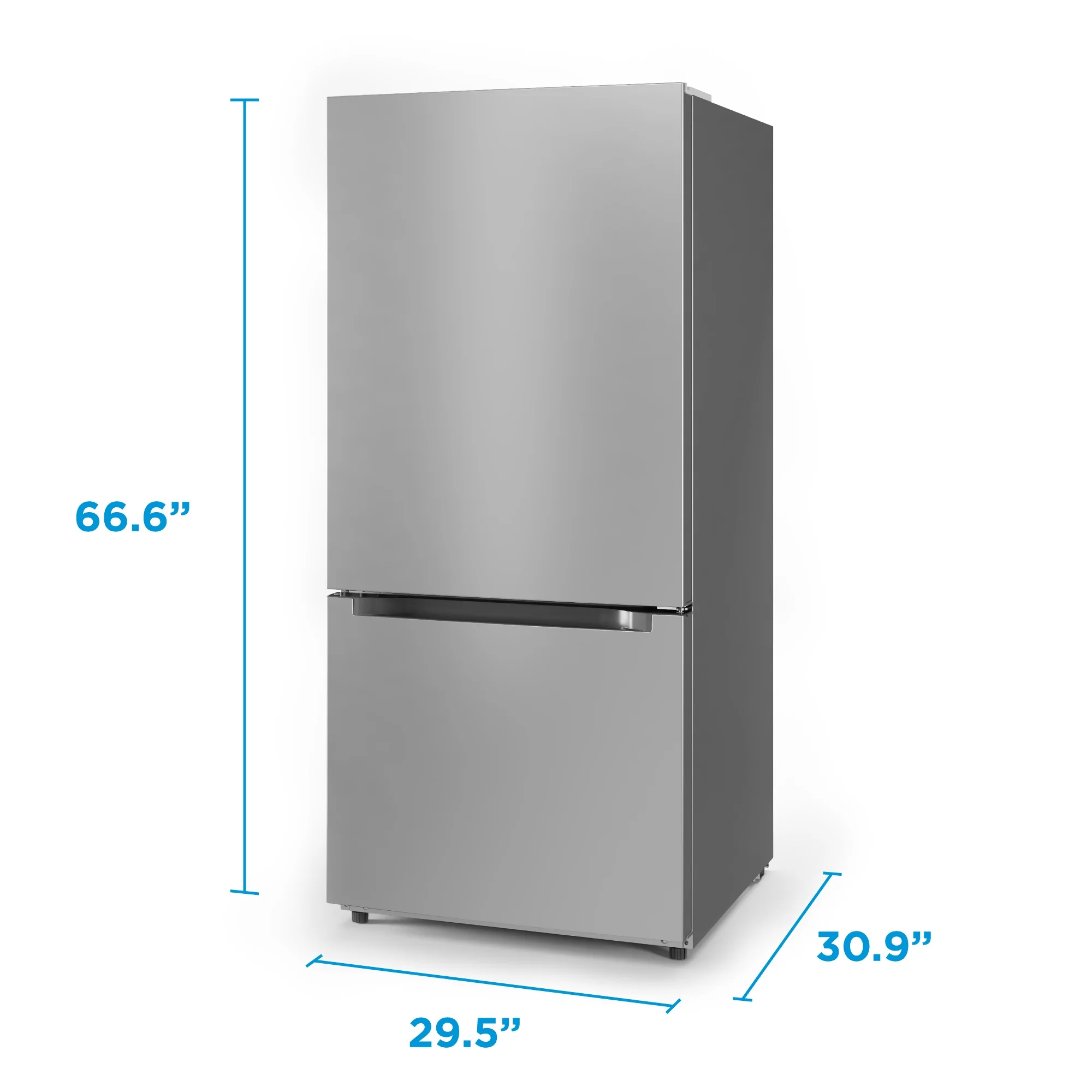 Midea 18.7-Cu. Ft. Bottom Mount Refrigerator, Stainless Steel,  MRB19B7AST