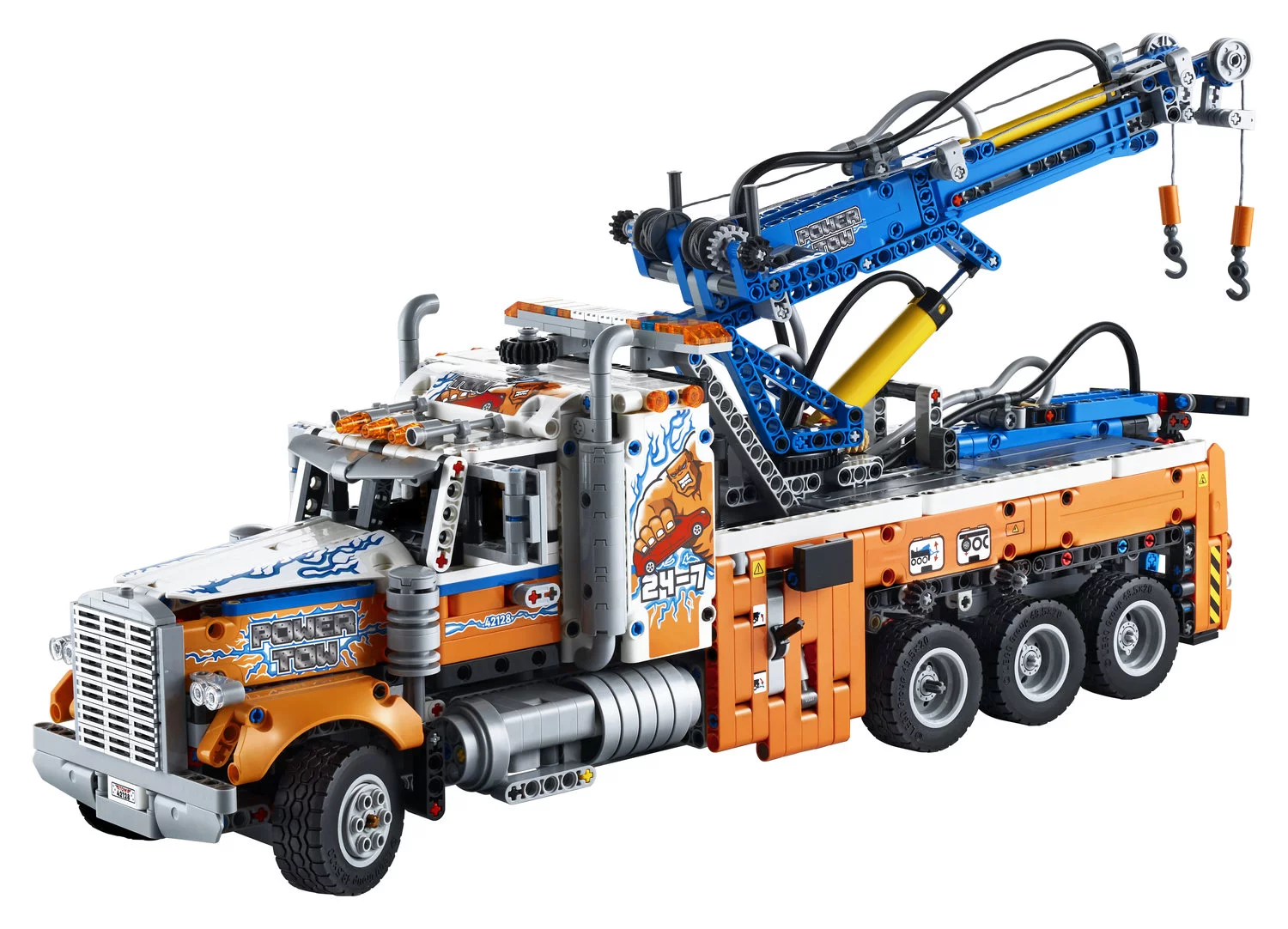 LEGO Technic Heavy-Duty Tow Truck 42128 with Crane Toy Model Building Set, Engineering for Kids Series