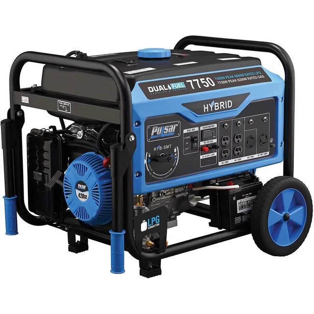 Pulsar 7750-Watt Dual Fuel Portable Generator with Electric Start