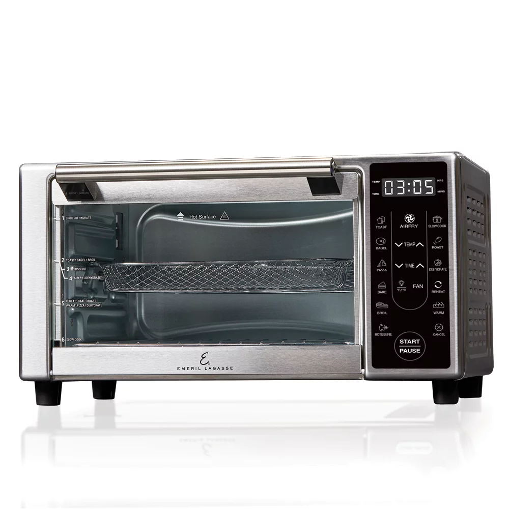 Emeril Lagasse Power AirFryer 360 Plus, Toaster Oven, Stainless Steel, 1500 Watts