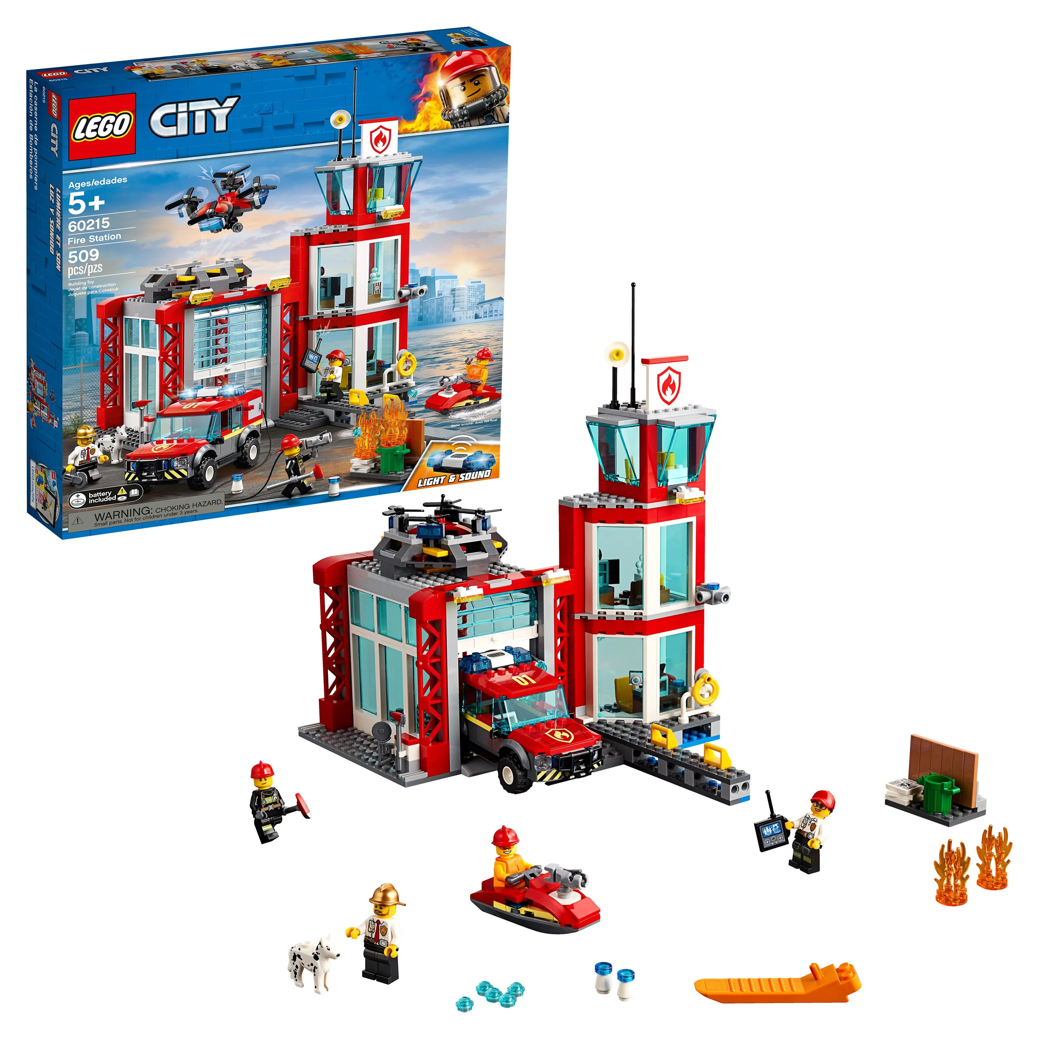 LEGO City Fire Fire Station 60215 Building Set (509 Pieces)