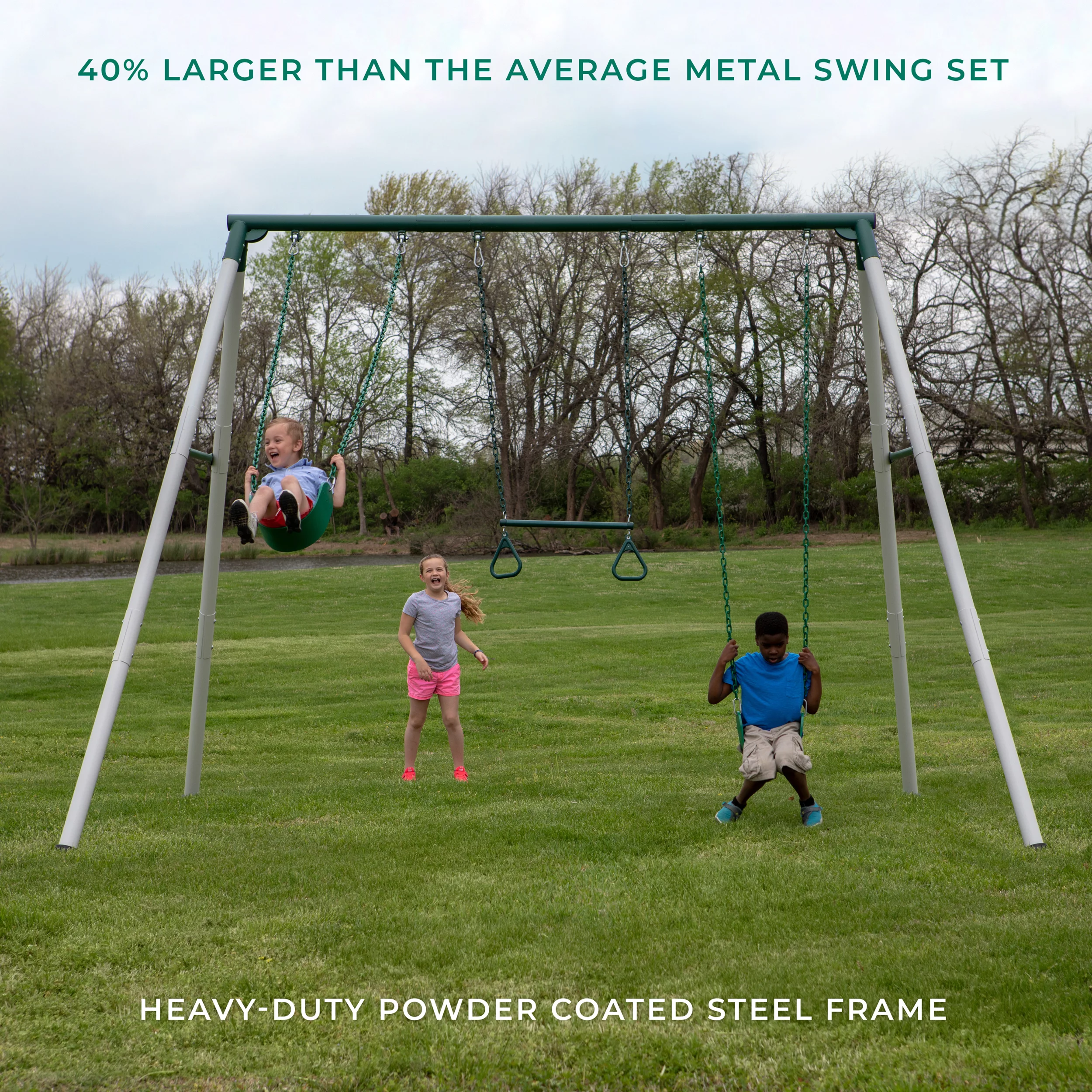 Backyard Discovery Big Brutus Heavy Duty A Frame Swing Set