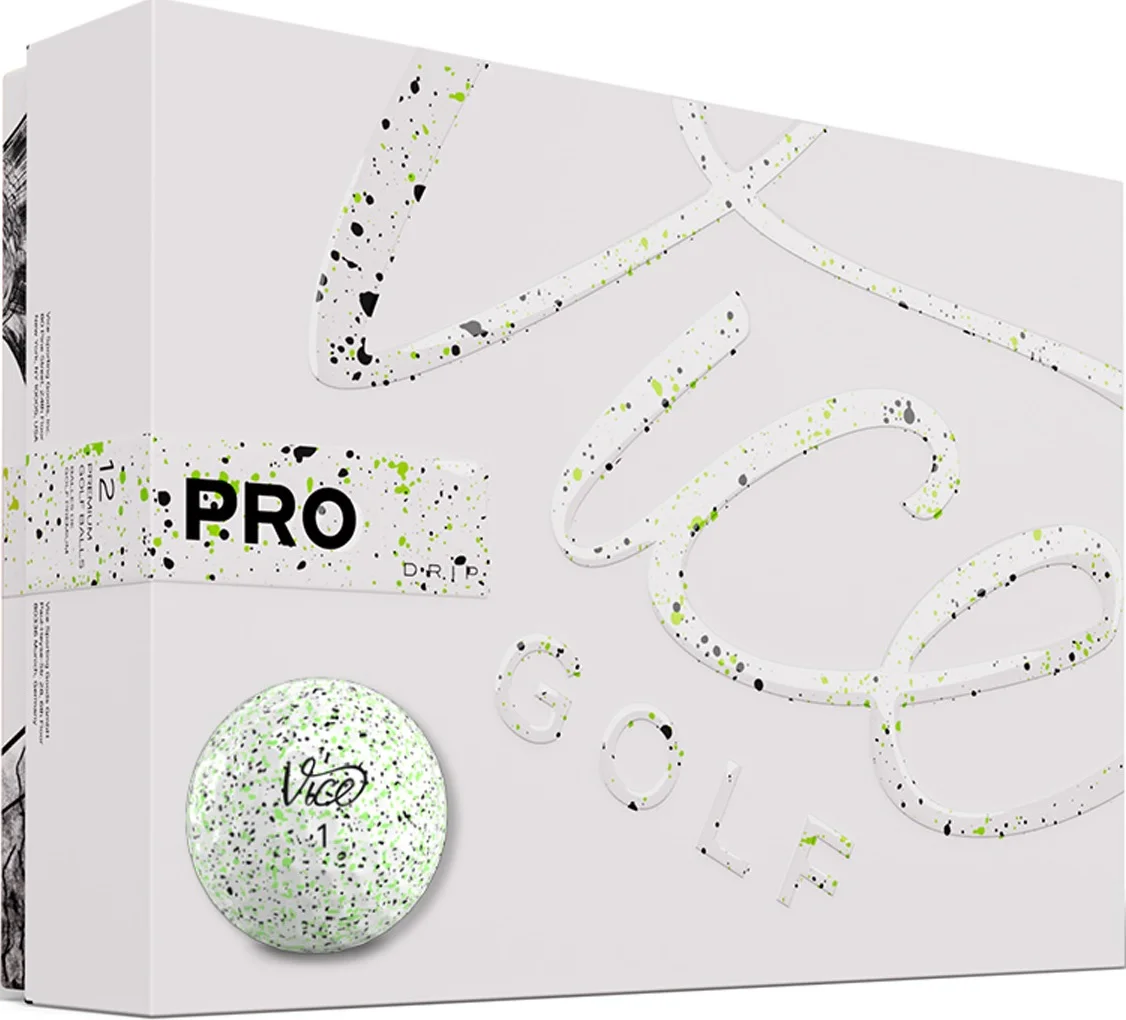 Vice Golf Pro Drip Golf Balls, Lime, 12 Pack