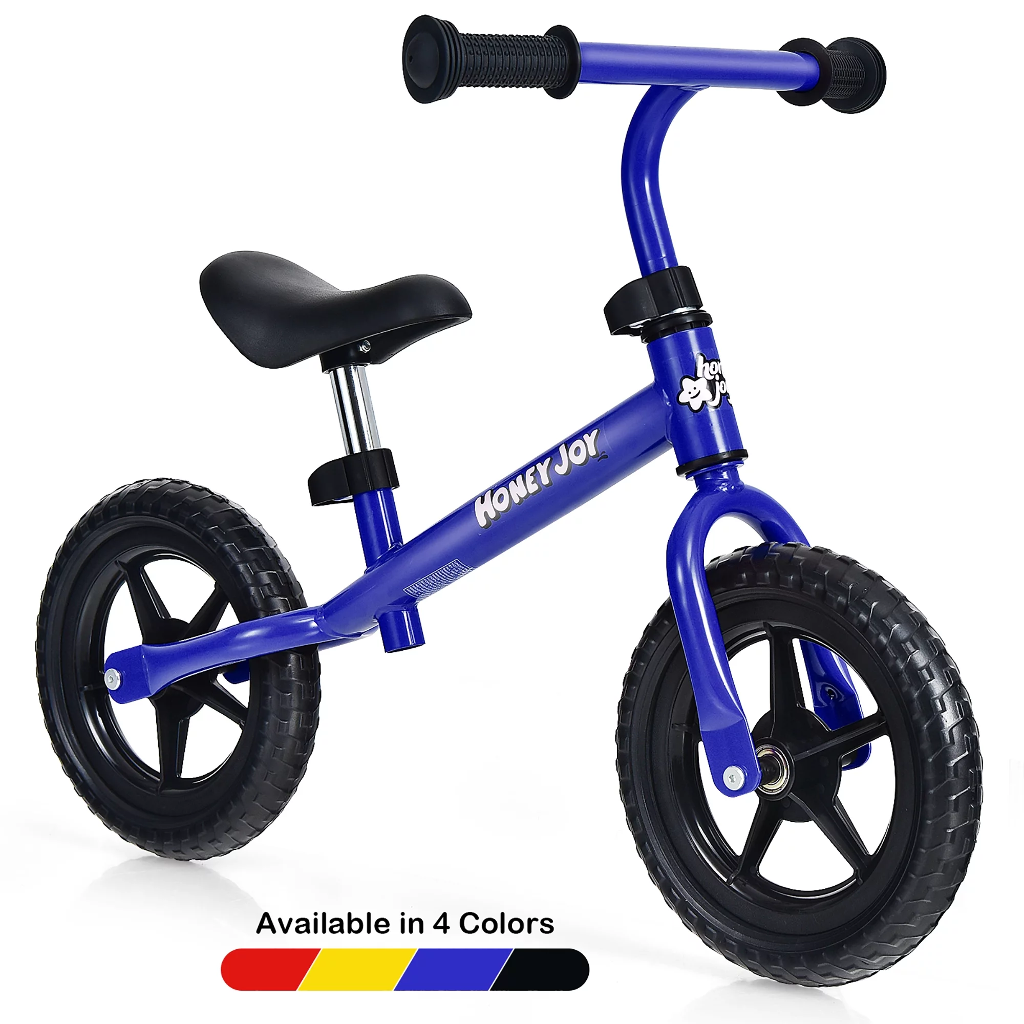 HoneyJoy Kids Balance Bike No Pedal Training Bicycle w/ Adjustable Handlebar & Seat Black