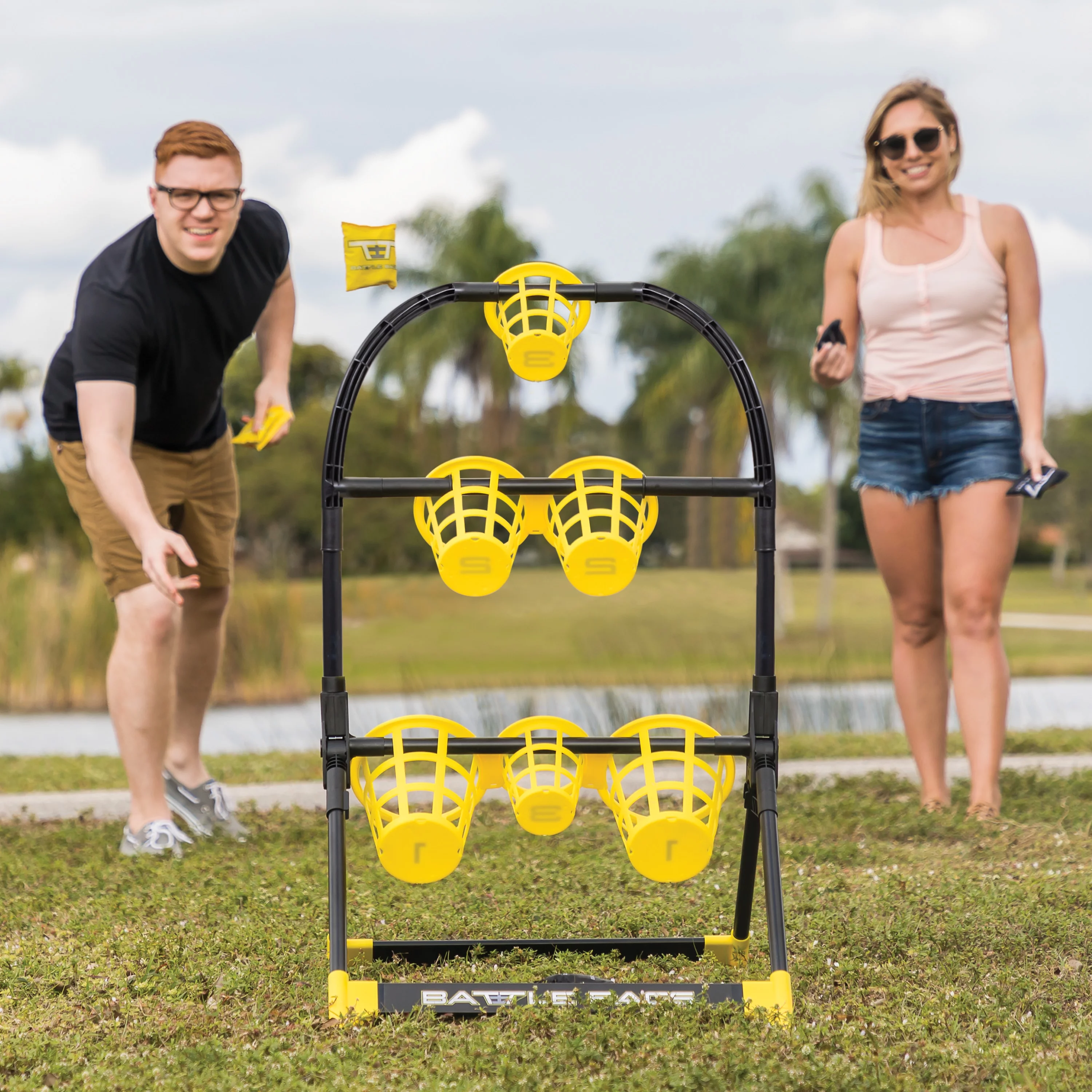 Battle Bags Outdoor Bean Bag Toss Game Set by EastPoint Sports – Cornhole Tossing Game