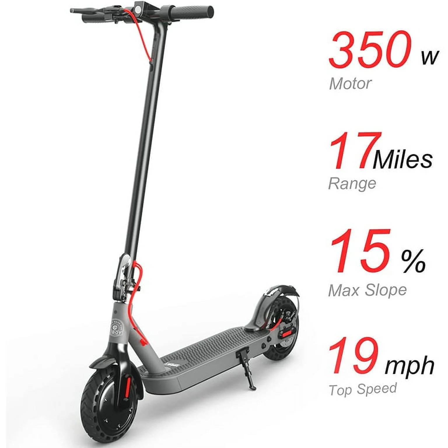 Hiboy 350W Electric Scooter for Adult 8.5 inch Folding Commuter eScooter – up to 17 Miles Long Range 19MPH Top Speed