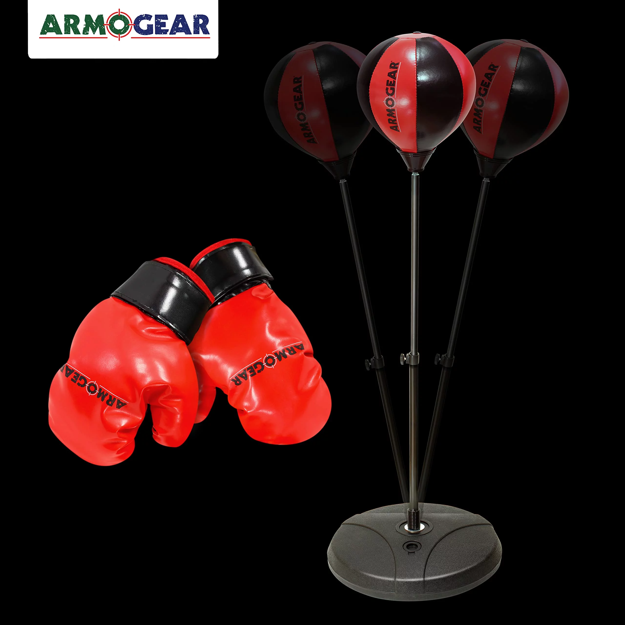 ArmoGear Kids Punching Bag w/ Stand, Gloves & Pump | Boxing Bag for All Ages