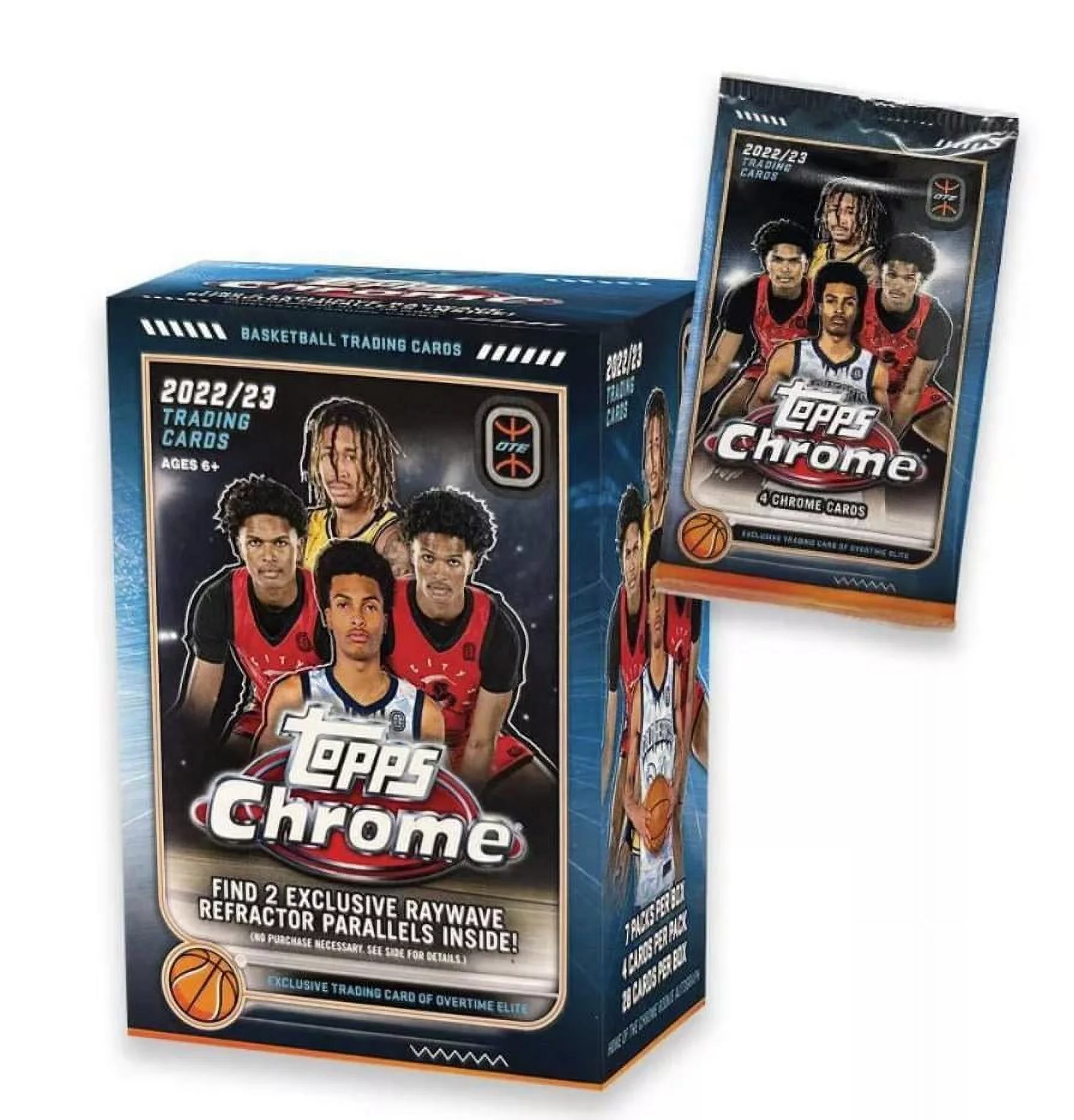 2022-23 Topps Chrome Overtime Elite Basketball Factory Sealed Value Box