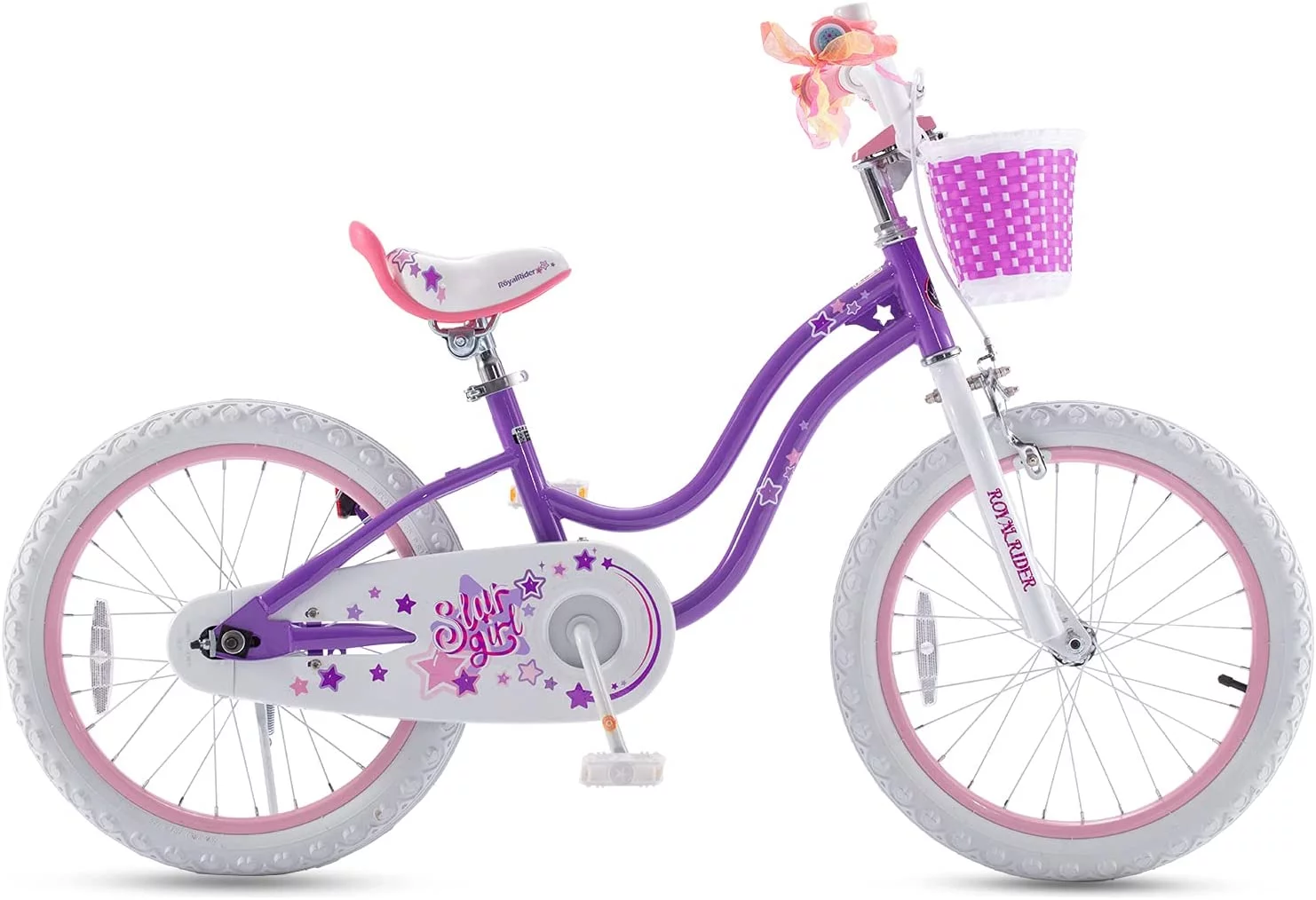 Royalbaby Girls Kids Bike Stargirl 18 In. Bicycle Basket Kickstand Blue Child’s Cycle