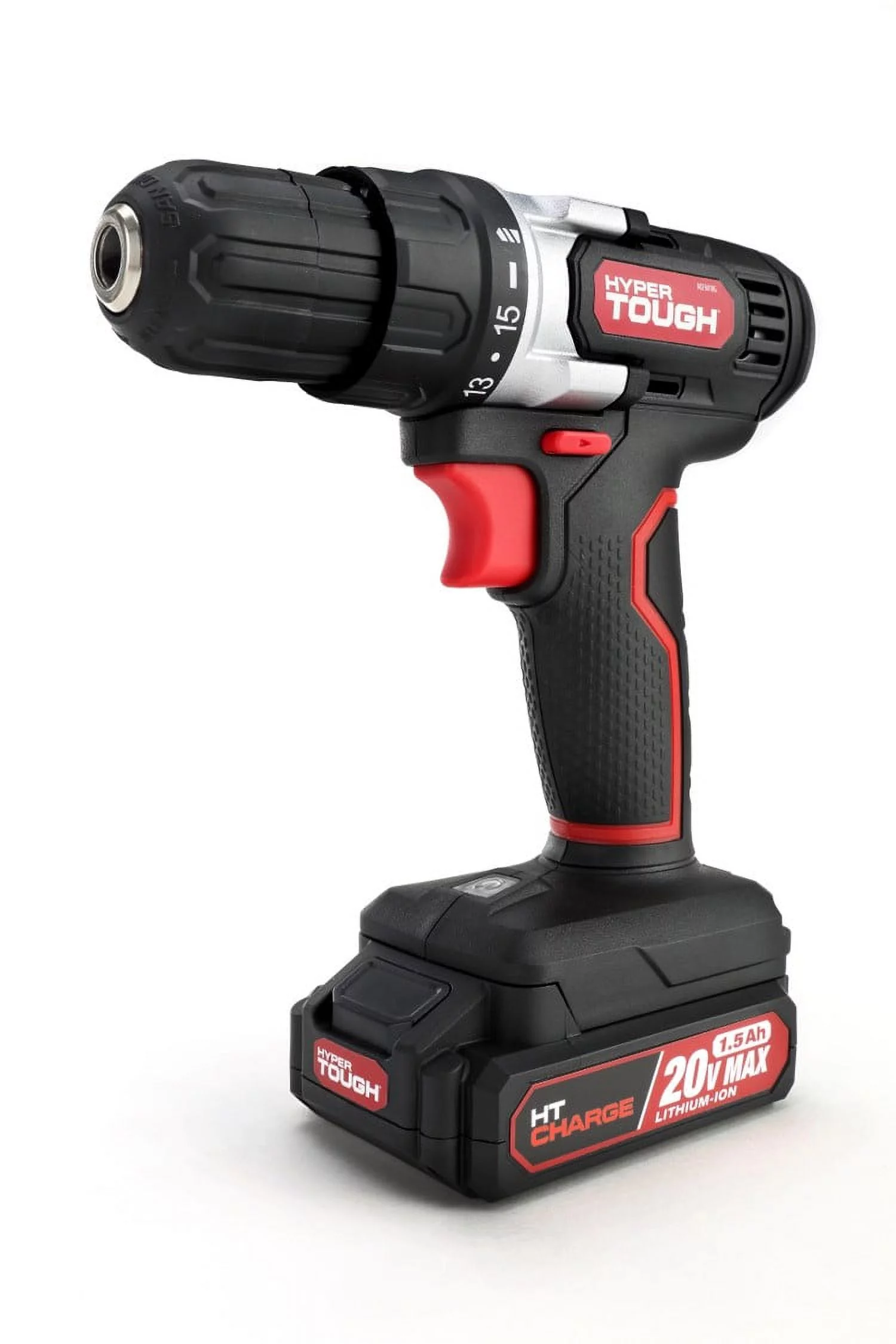 Hyper Tough 20V Max Lithium-Ion Cordless Drill, Variable Speed with 1.5Ah Lithium-Ion Battery & Charger