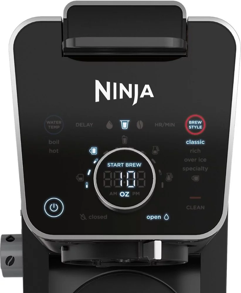 Ninja – DualBrew 12-Cup Specialty Coffee System with K-cup compatibility, 4 brew styles, and Frother – Black/Silver