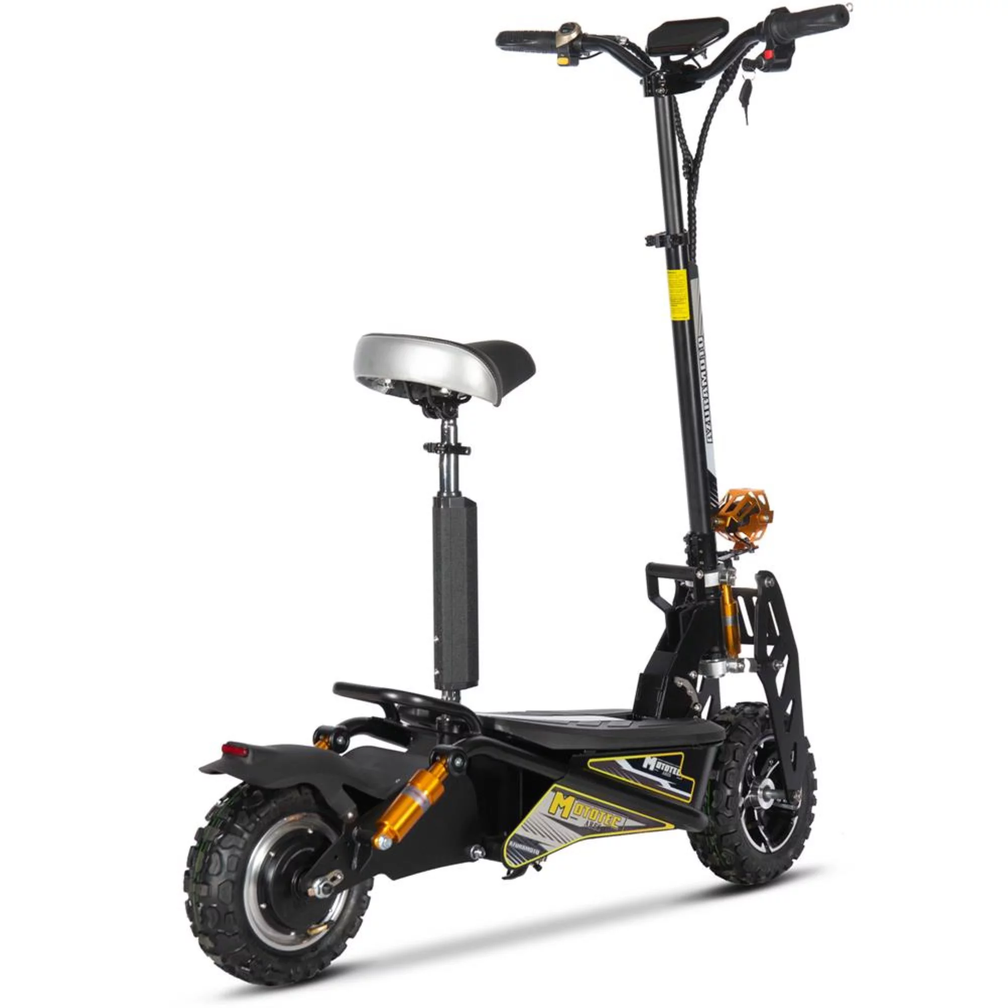 MotoTec MT-Ares-48v-1600w-Black Ares 48V 1600W Electric Scooter, Black