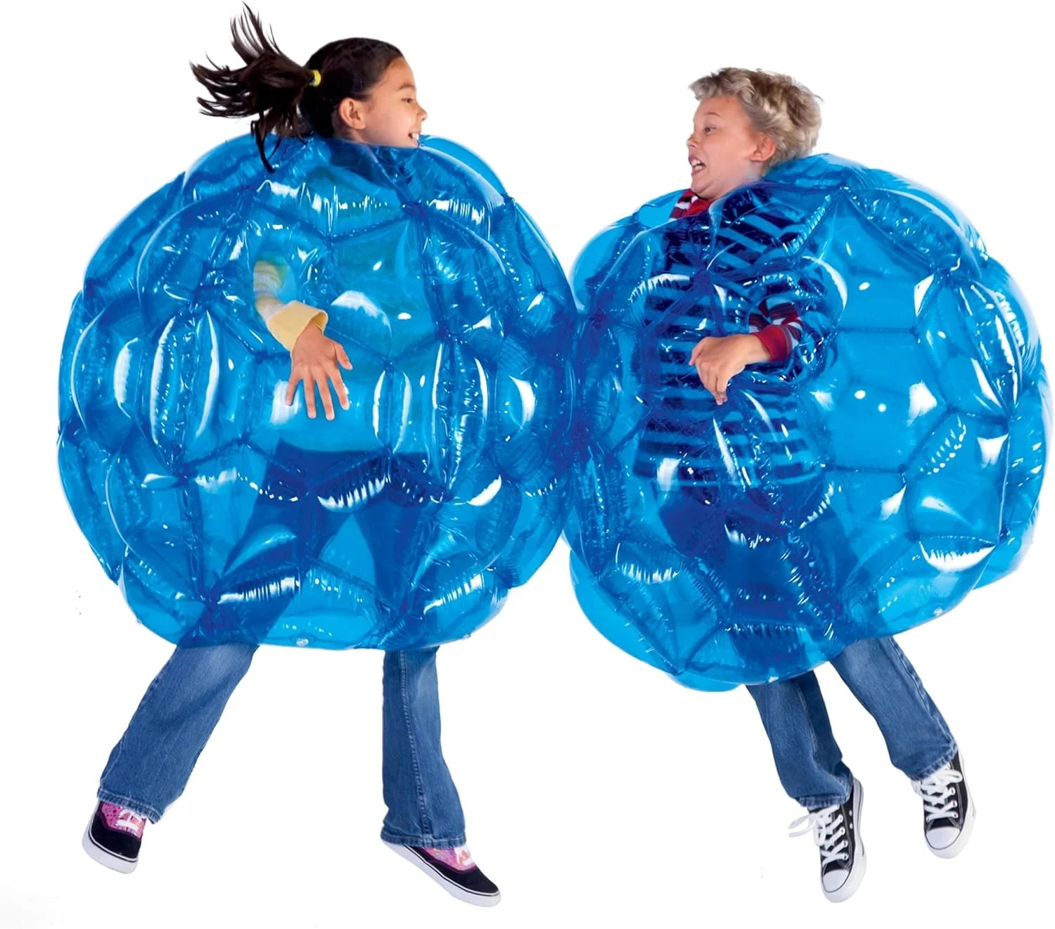 Hearthsong Set of Two 36″ Blue Inflatable Buddy Bumper Wearable Balls