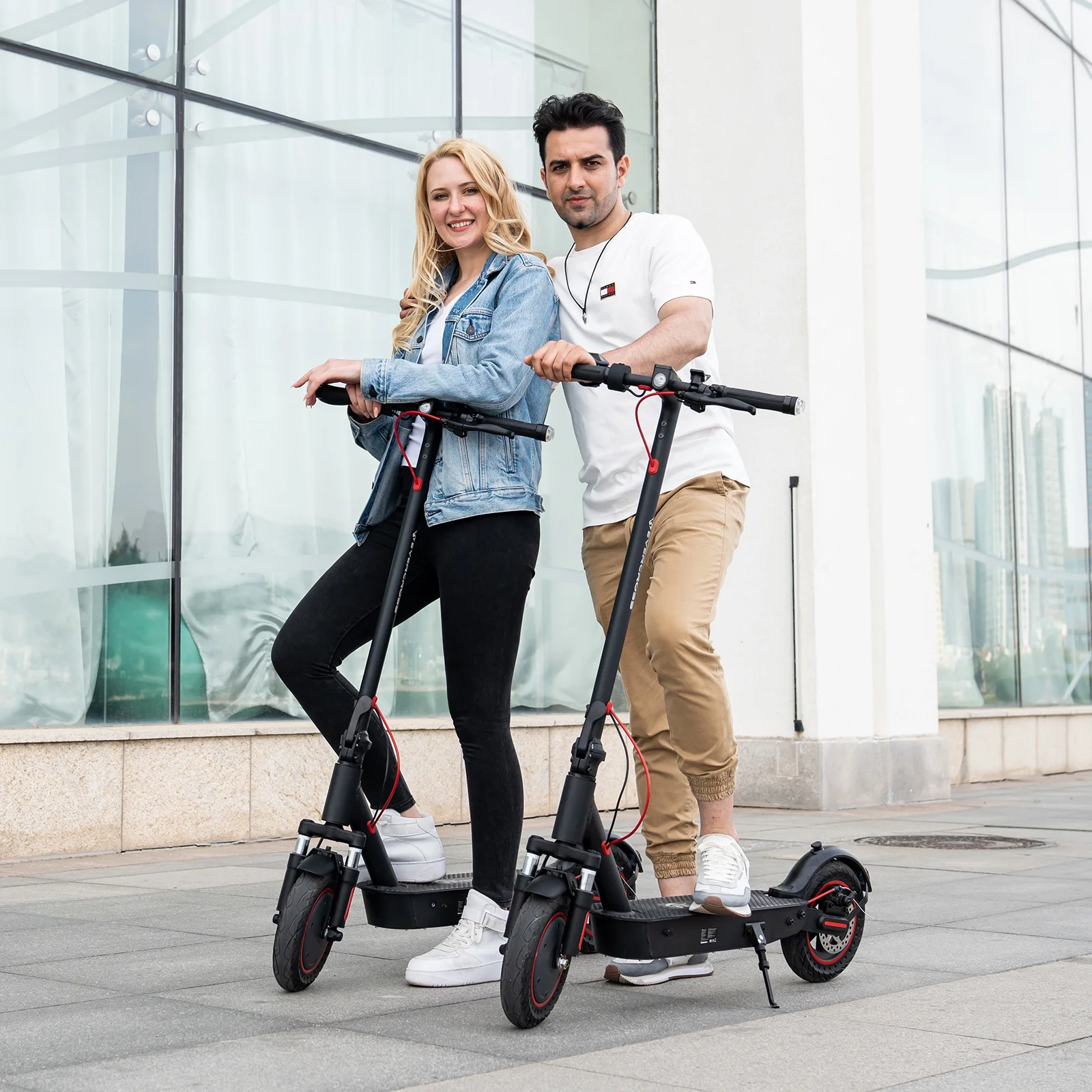 EVERCROSS Electric Scooter, 10” Solid Tires, 22 Miles Long Range Max Speed 19MPH, 500W Peak Power Motor, Folding Electric Scooter for Adult Commute