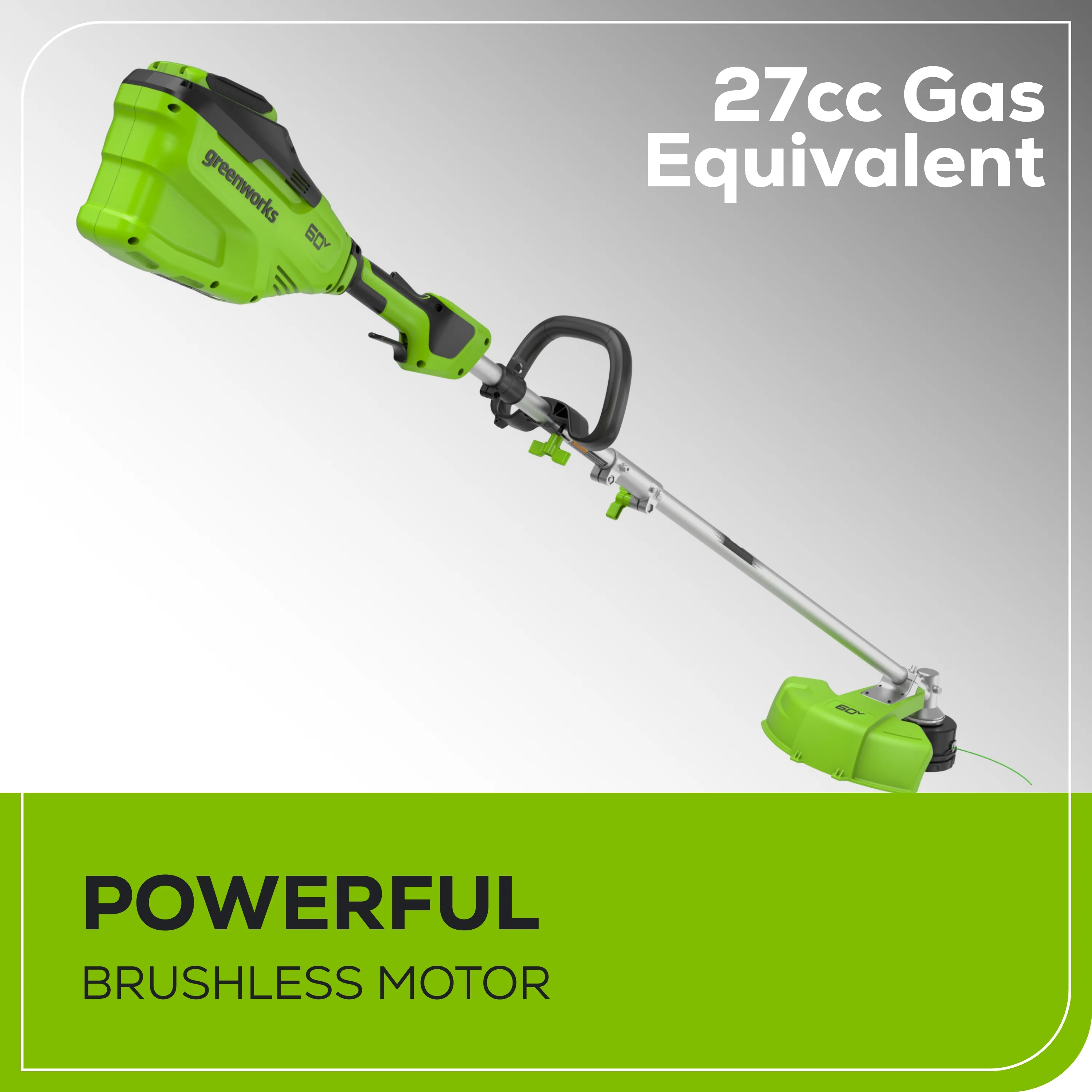 Greenworks 60V 16″ Top Mount String Trimmer with 4.0 Ah Battery & 3 Amp Charger 2134202