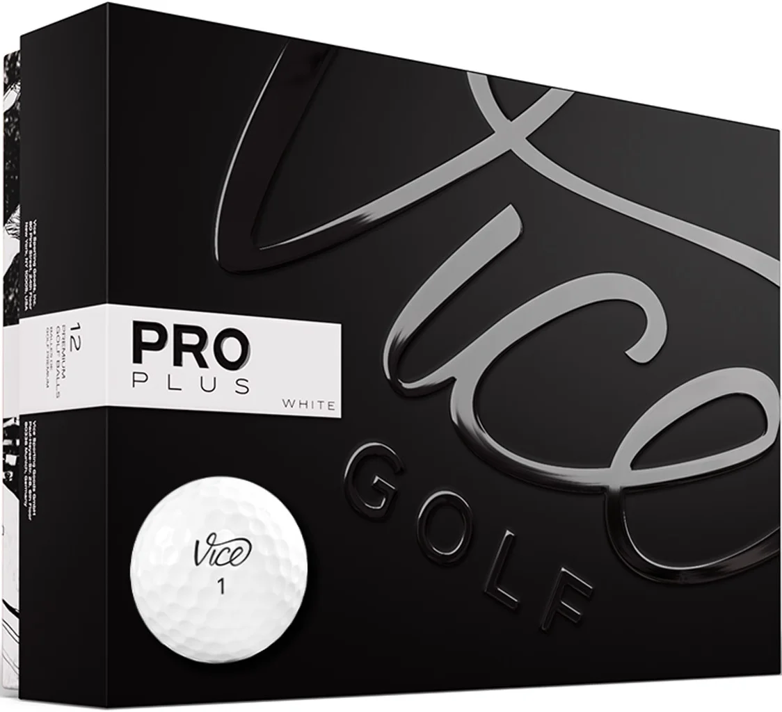 Vice Golf Pro Plus White Golf Ball – 1 Dozen