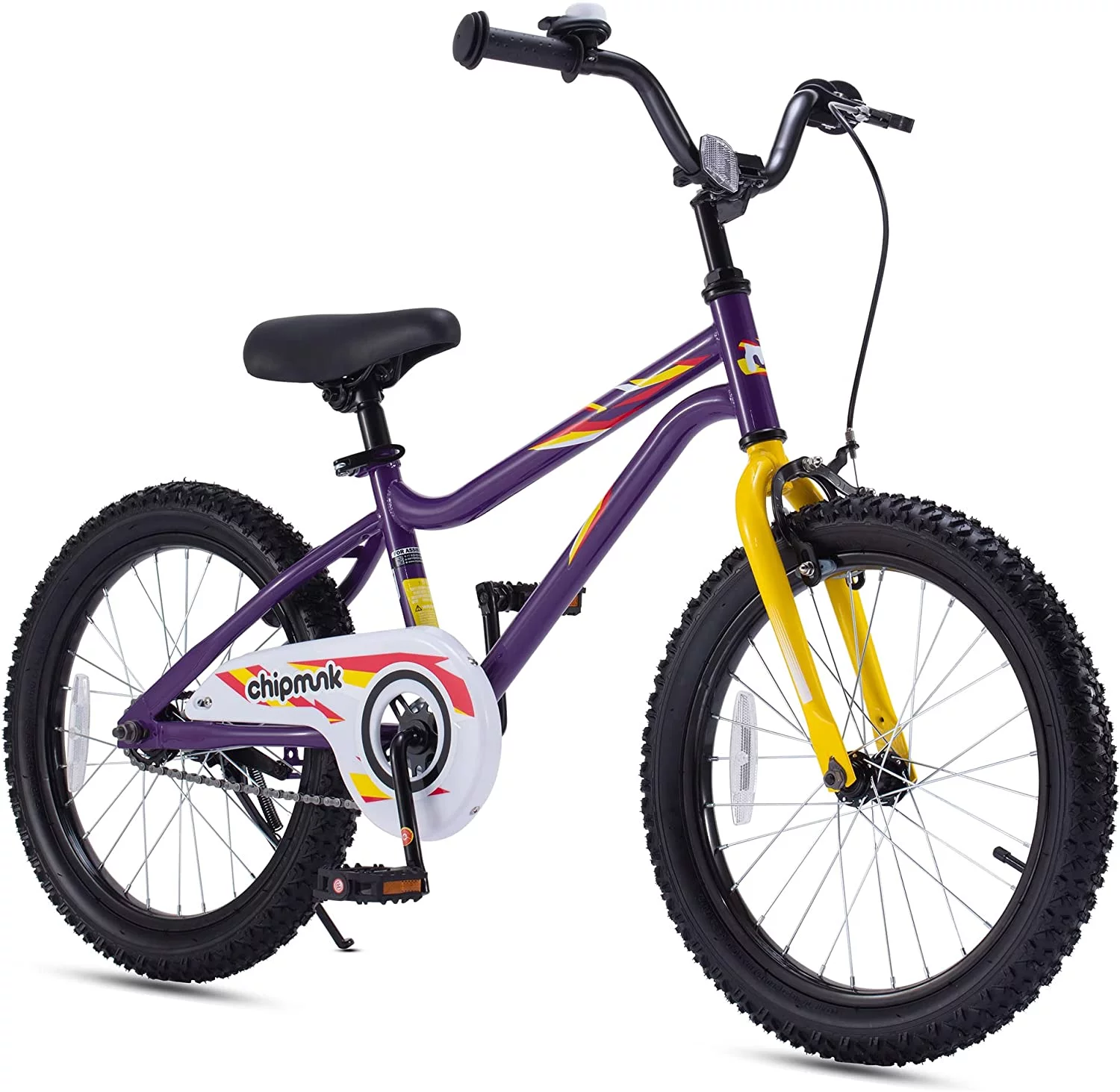 RoyalBaby Chipmunk Kids Bike Boys Girls 18 Inch Bicycle with Kickstand Black