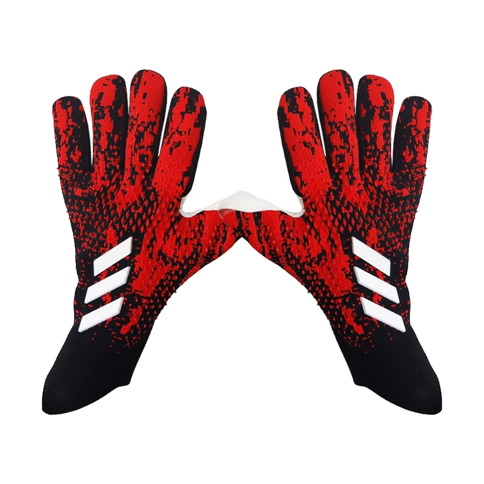 Soccer Goalkeeper Gloves Thickned Non-skid Red Green Black Latex Thickened Cold-resistant Breathable And Comfortable