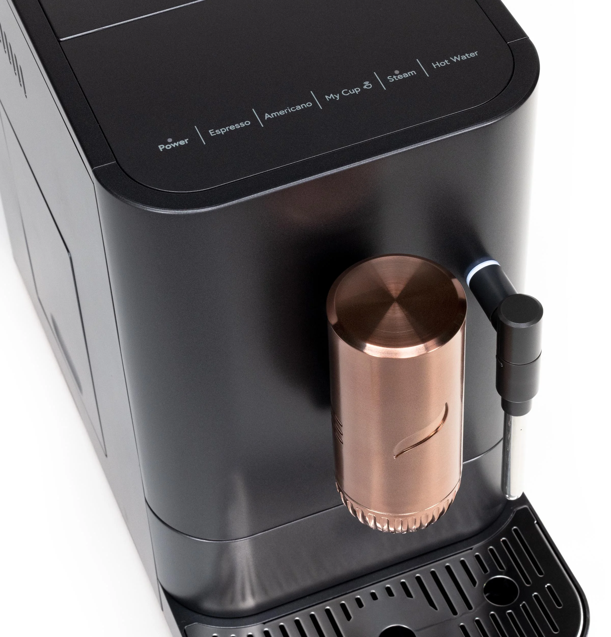 Caf?? Affetto Automatic Espresso Machine + Milk Frother | Built-In & Adjustable Espresso Bean Grinder | One-Touch Brew in 90 Seconds | Matte Black, 1.2 Liter, (C7CEBBS3RD3)