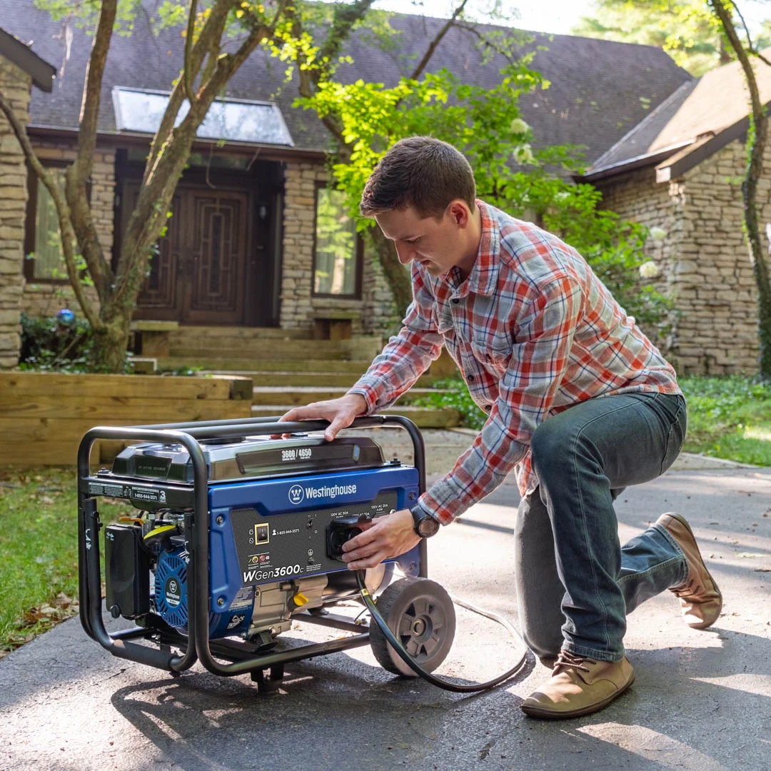 Westinghouse 4650 Peak Watt RV Ready Outlet, Gas Powered Portable Generator with CO Sensor