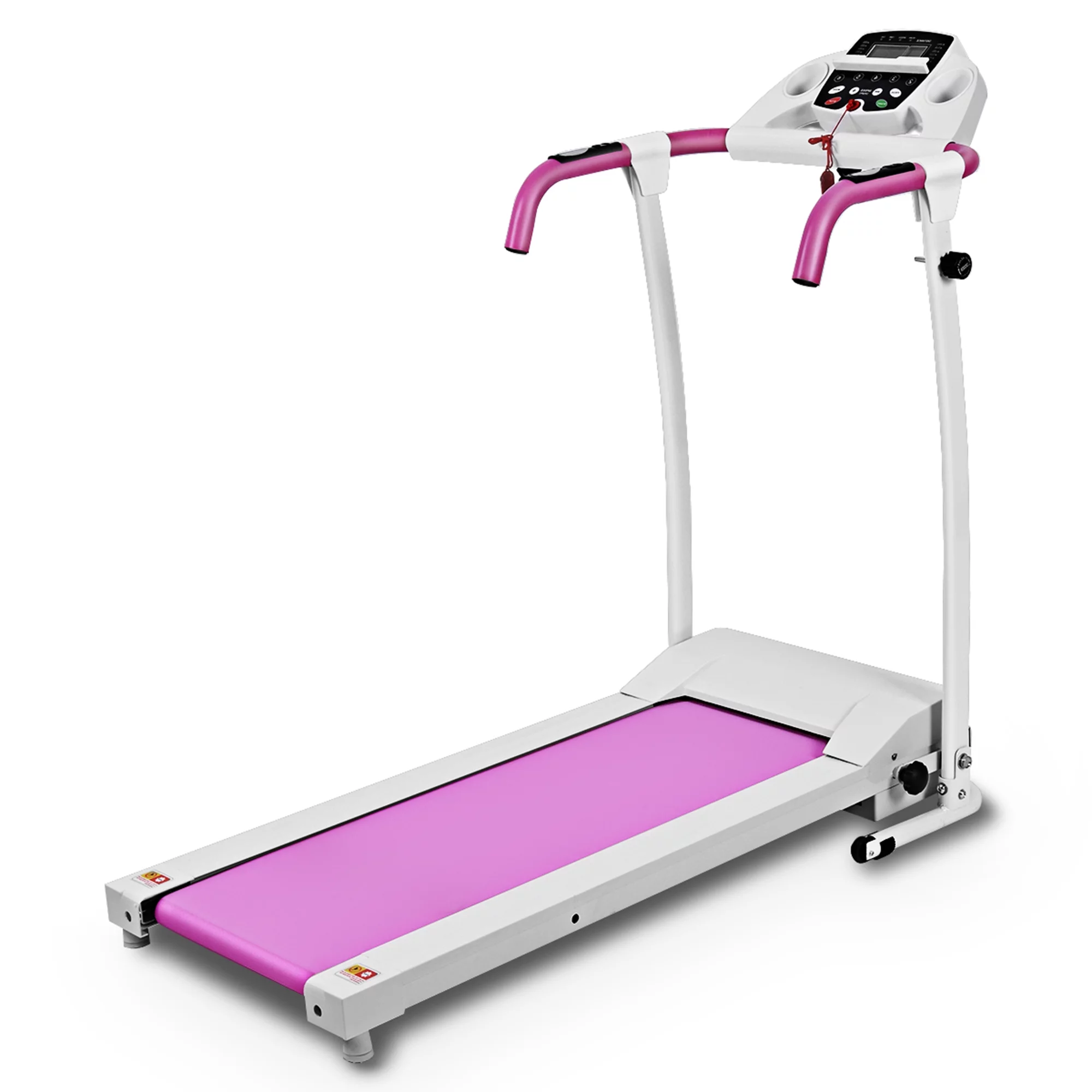 Gymax Folding Electric Treadmill Running Fitness Machine 800W Pink