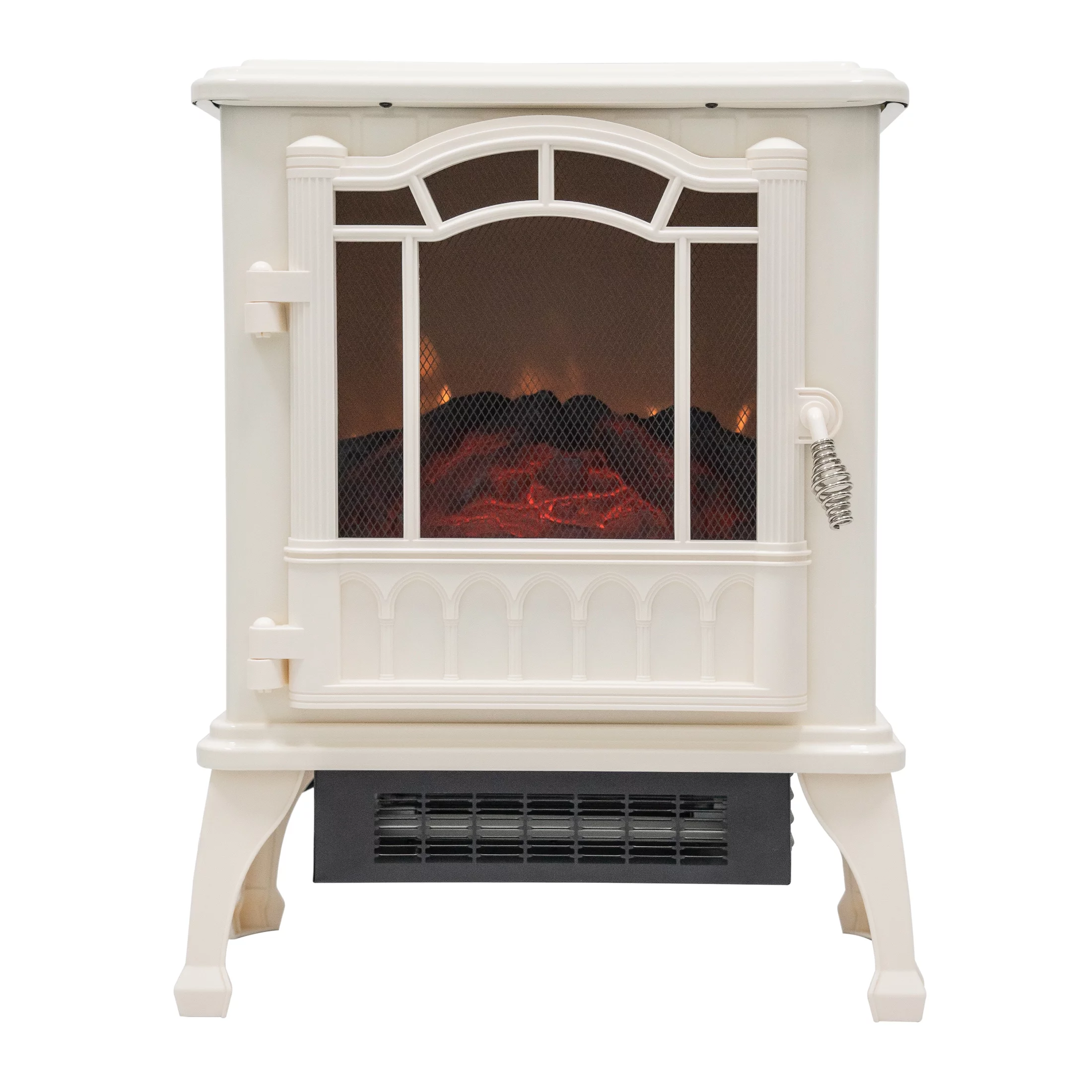 Mainstays New 2-Setting 3D Electric Stove Heater with Life-like Flame, Black