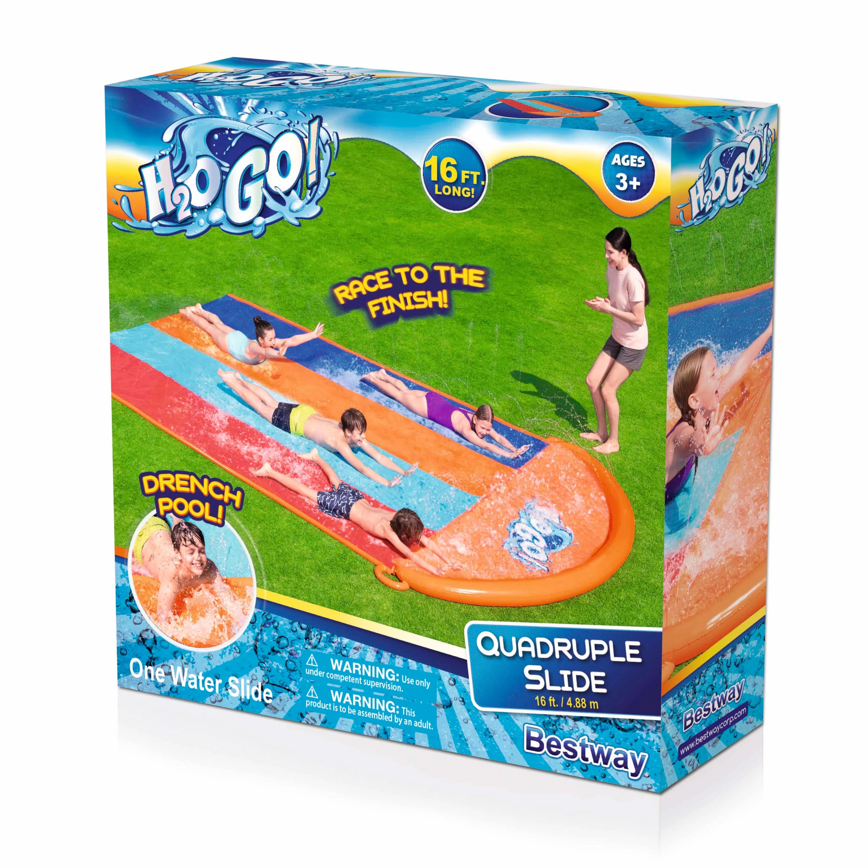 Bestway – H2OGO! 16′ Quadruple Water Slide